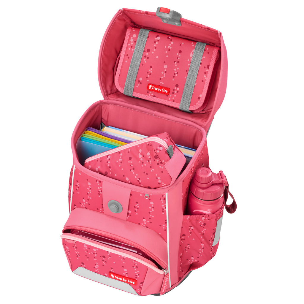 Step by Step Basis Schulranzen-Set, Pink Bubbles