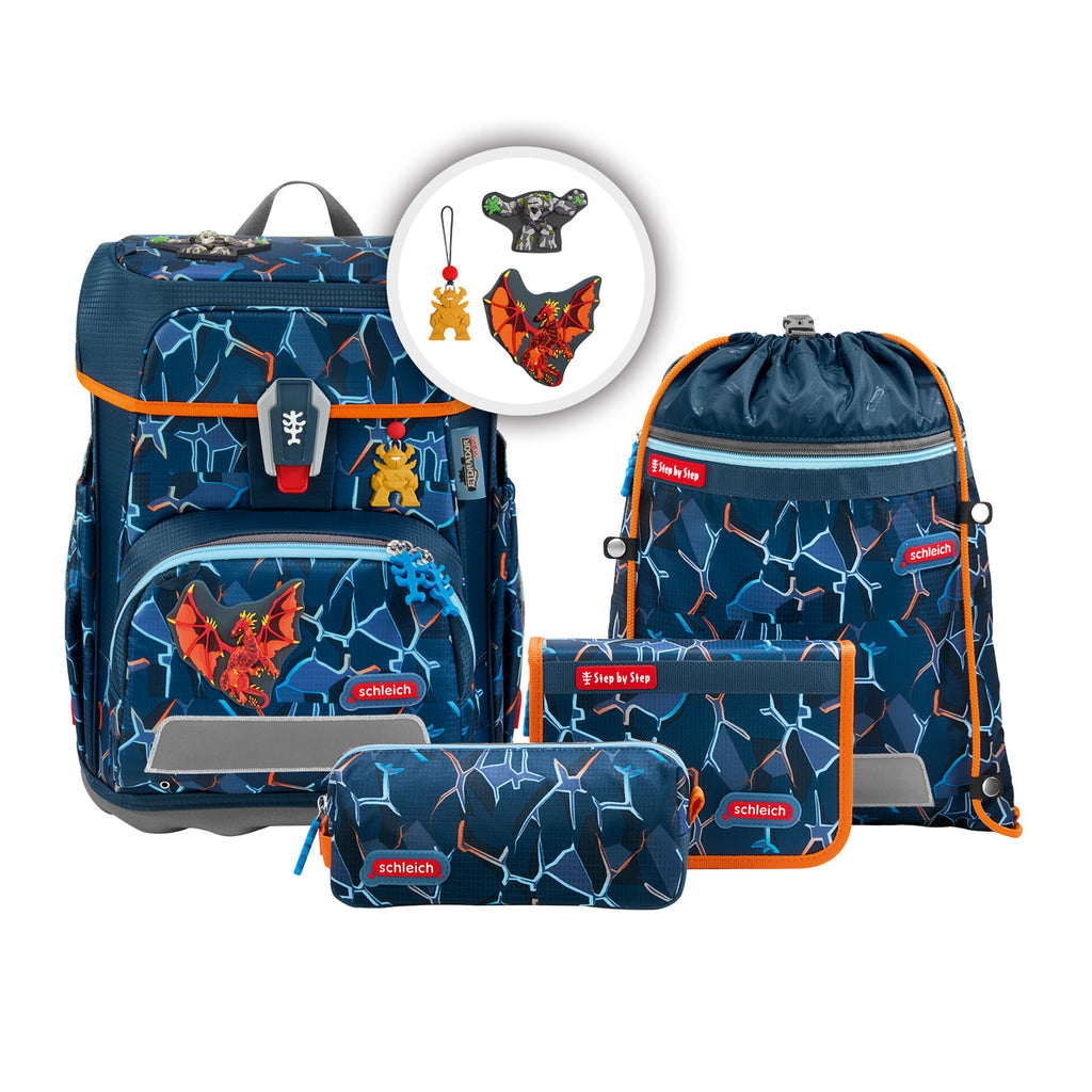 Step by Step Cloud Schulranzen-Set, Schleich Lava Dragon