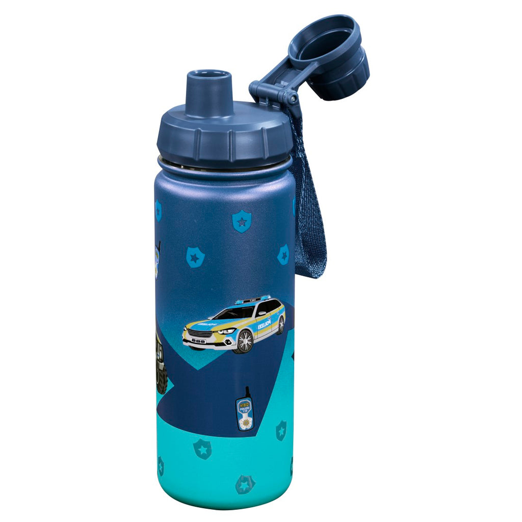 Step by Step isolierte Edelstahl-Trinkflasche Police