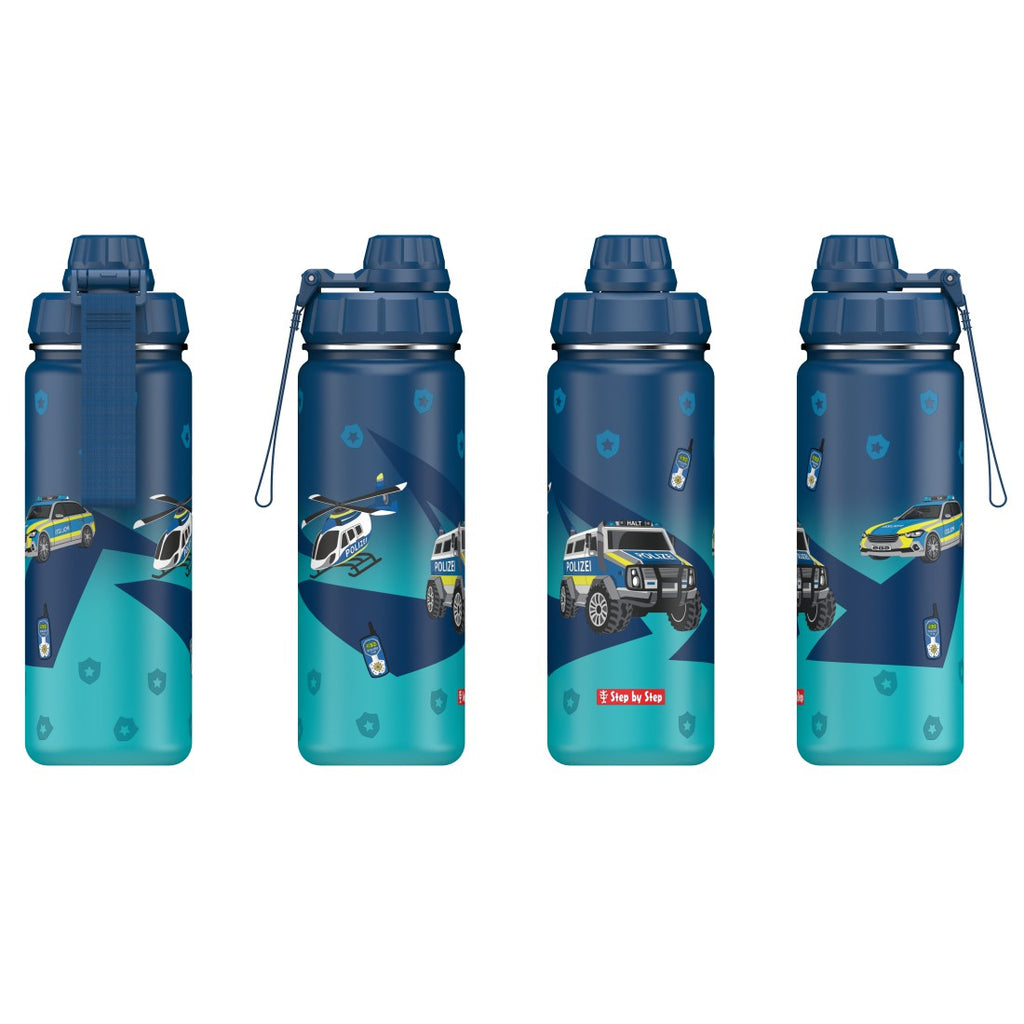 Step by Step isolierte Edelstahl-Trinkflasche Police