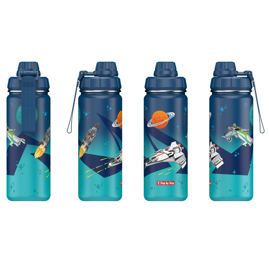 Step by Step isolierte Edelstahl-Trinkflasche Starship