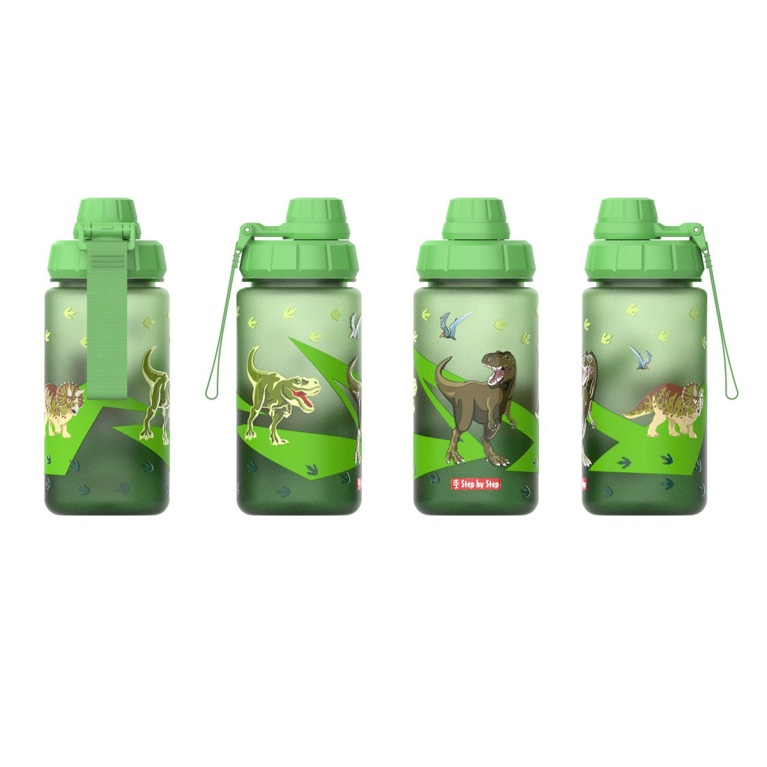 Step by Step Trinkflasche Dino in Grün, dritte Produktansicht