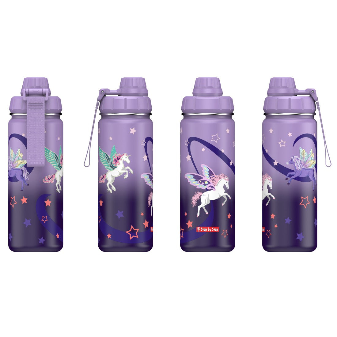 Step by Step isolierte Edelstahl-Trinkflasche Dreamy Pegasus