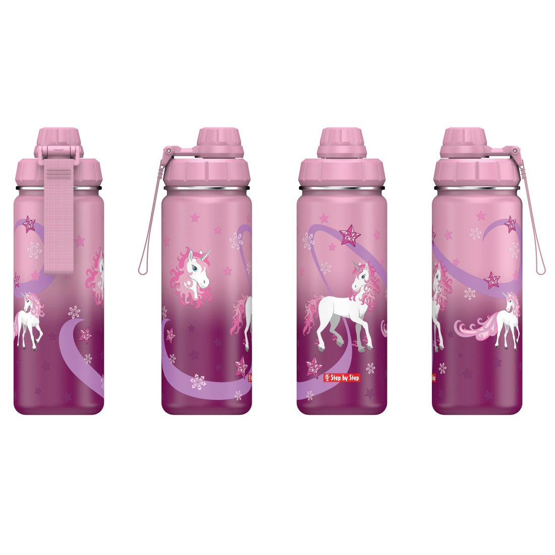 Step by Step isolierte Edelstahl-Trinkflasche Sweet Unicorn