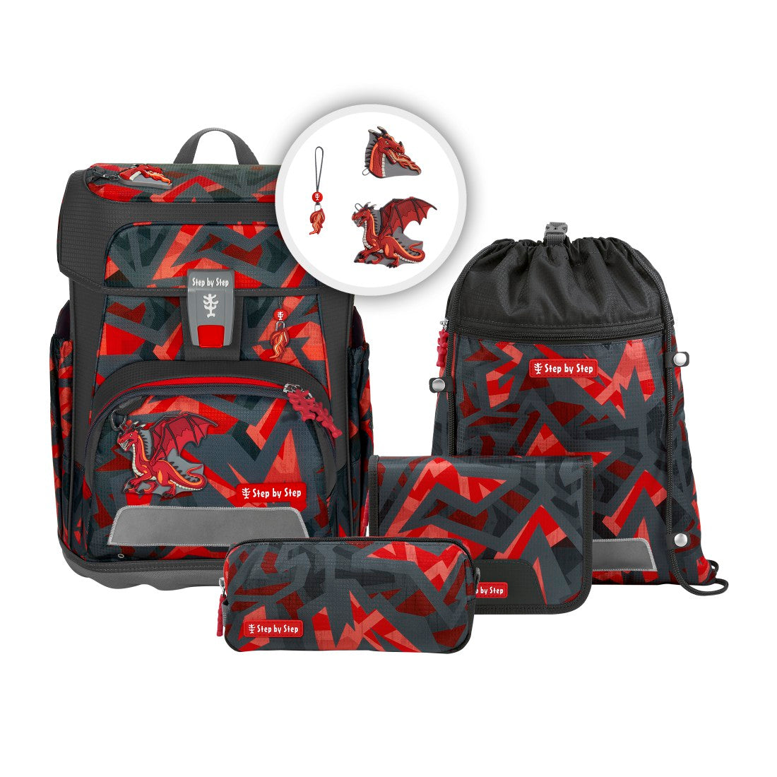 Step by Step CLOUD Schulranzen-Set “Dragon Firo”, 5-teilig – abx2