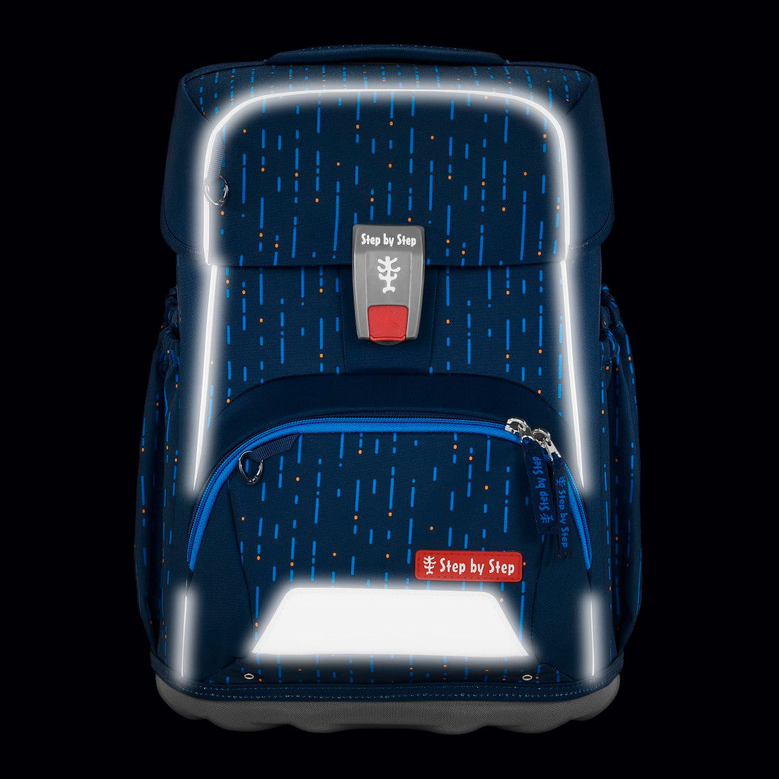 Step by Step BASIS Schulranzen-Set “Blue Stripes”, 4-teilig – abx6
