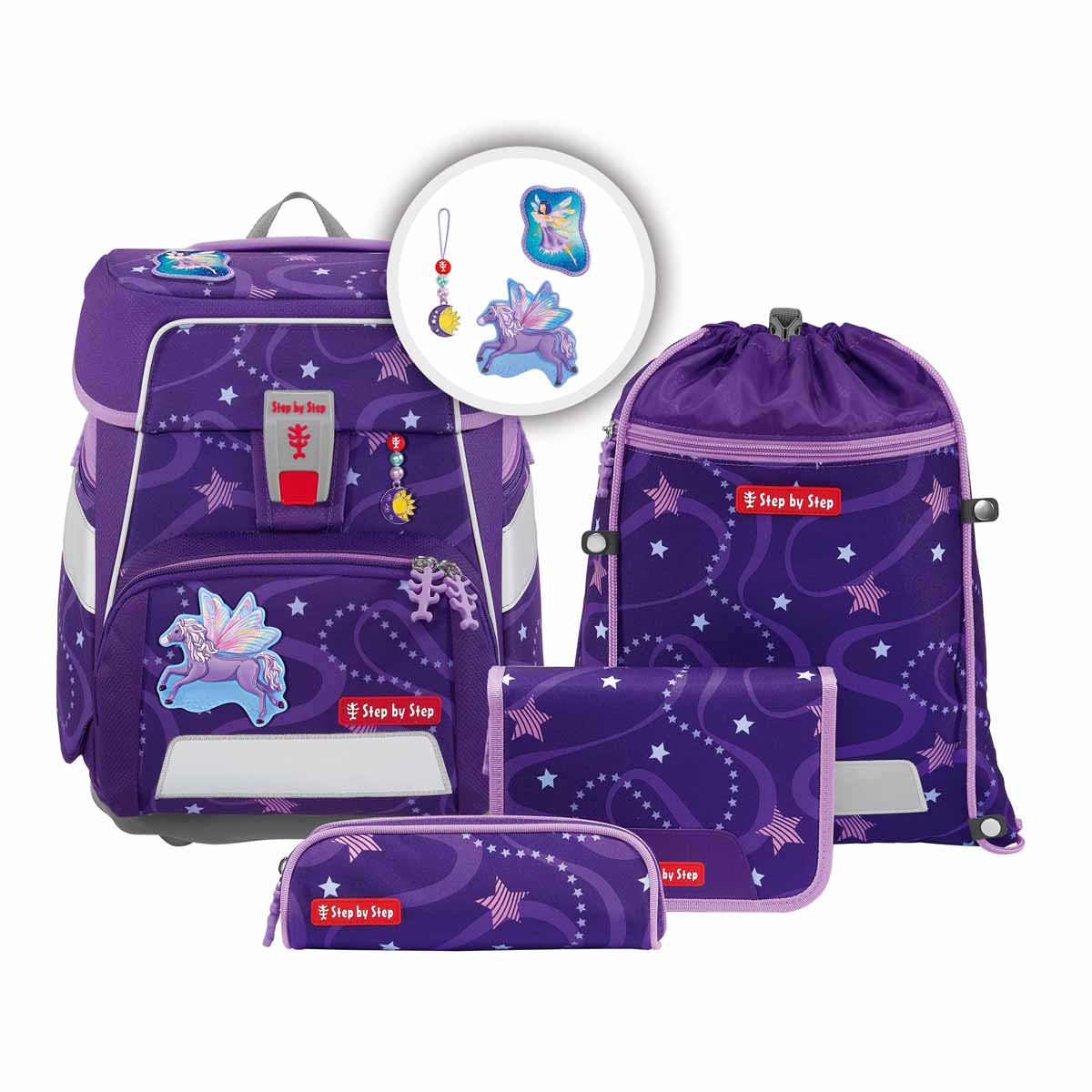 Step by Step Space Schulranzen-Set, Pegasus Emily