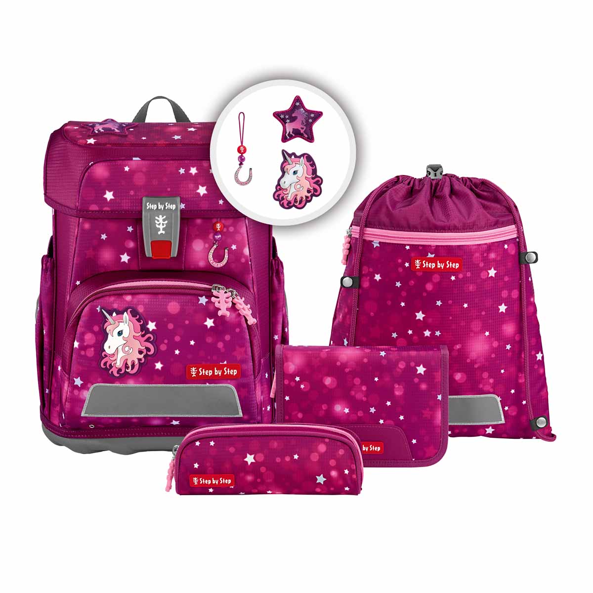 Step by Step Cloud Schulranzen-Set, Sweet Unicorn Nuala