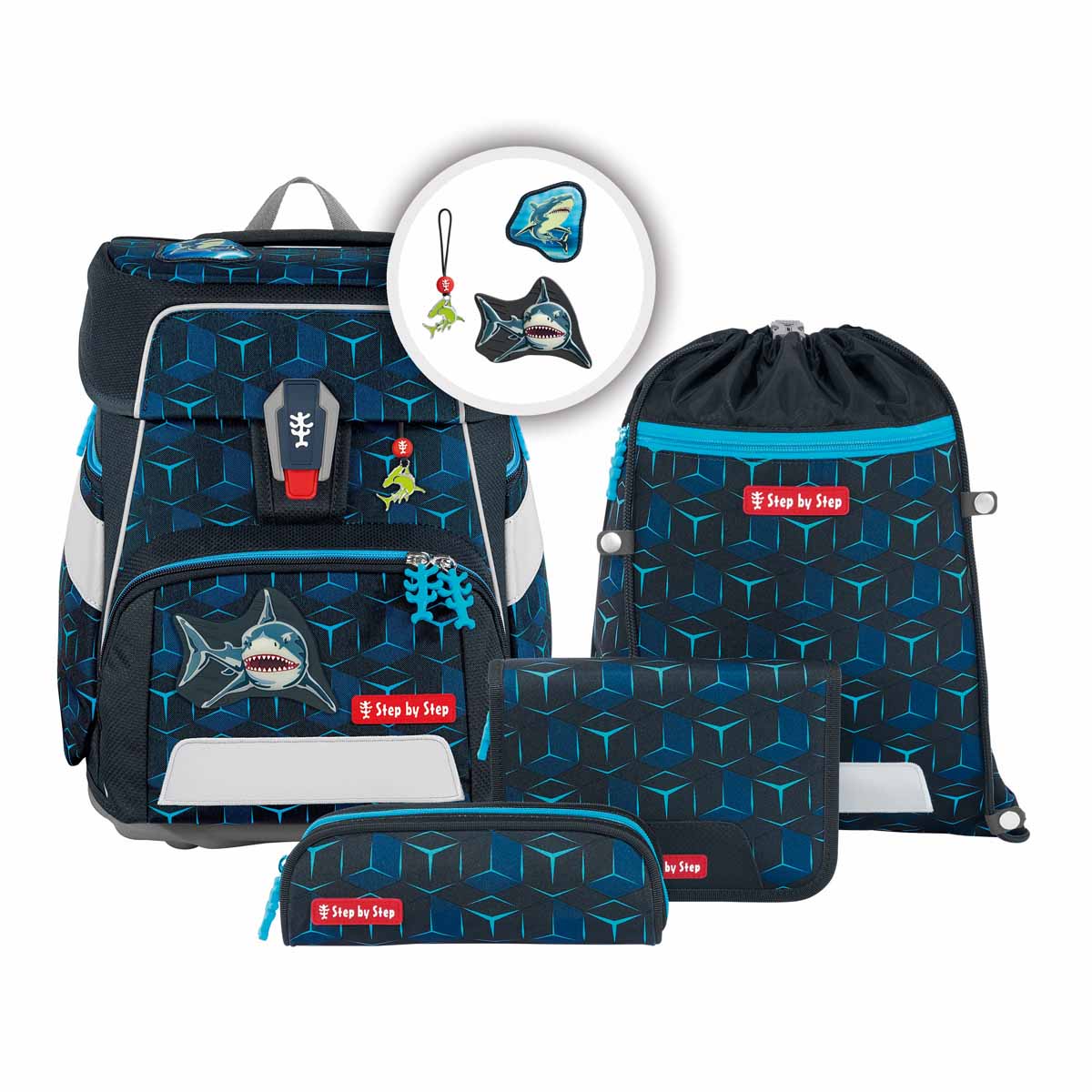 Step by Step Space Schulranzen-Set, Shark Dexter