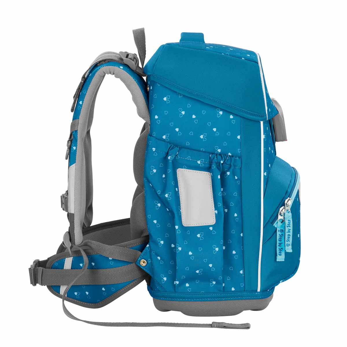 Step by Step Basis Schulranzen-Set, Blue Hearts