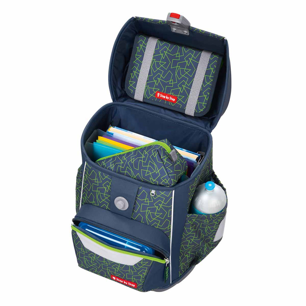 Step by Step Basis Schulranzen-Set, Green Geometric