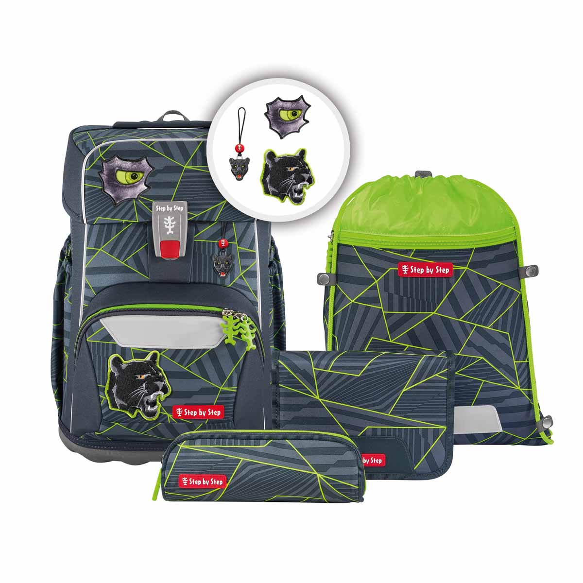 Step by Step Giant Schulranzen-Set, Dark Cat Chiko