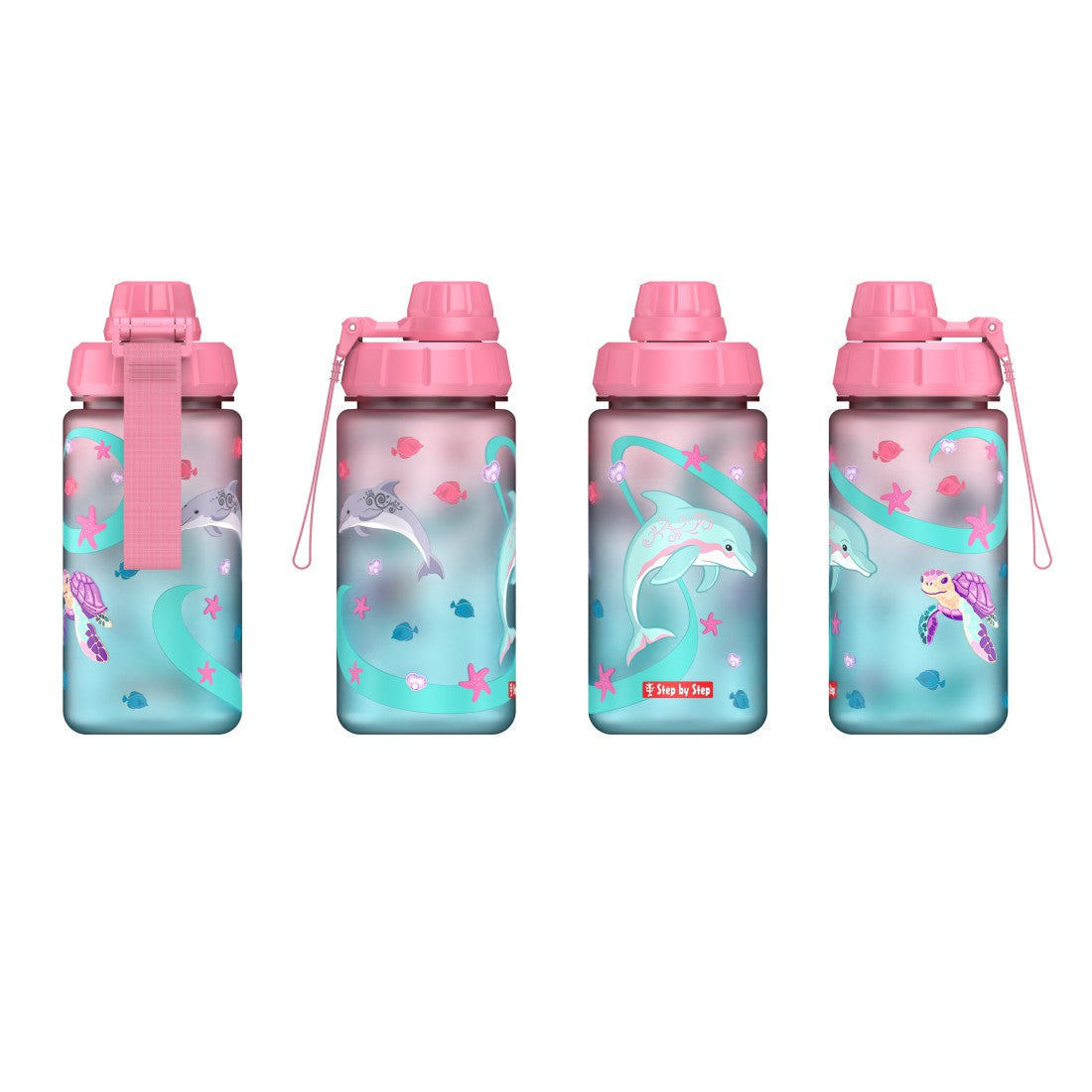 Step by Step Trinkflasche Sealife in Rosa, dritte Produktansicht