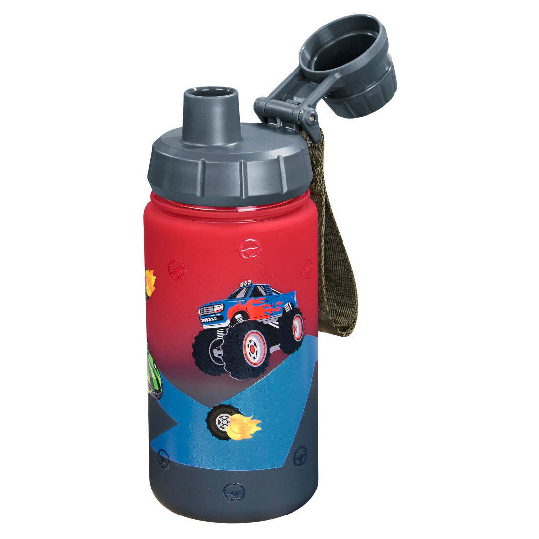Step by Step Trinkflasche Car in Rot und Schwarz, zweite Ansicht