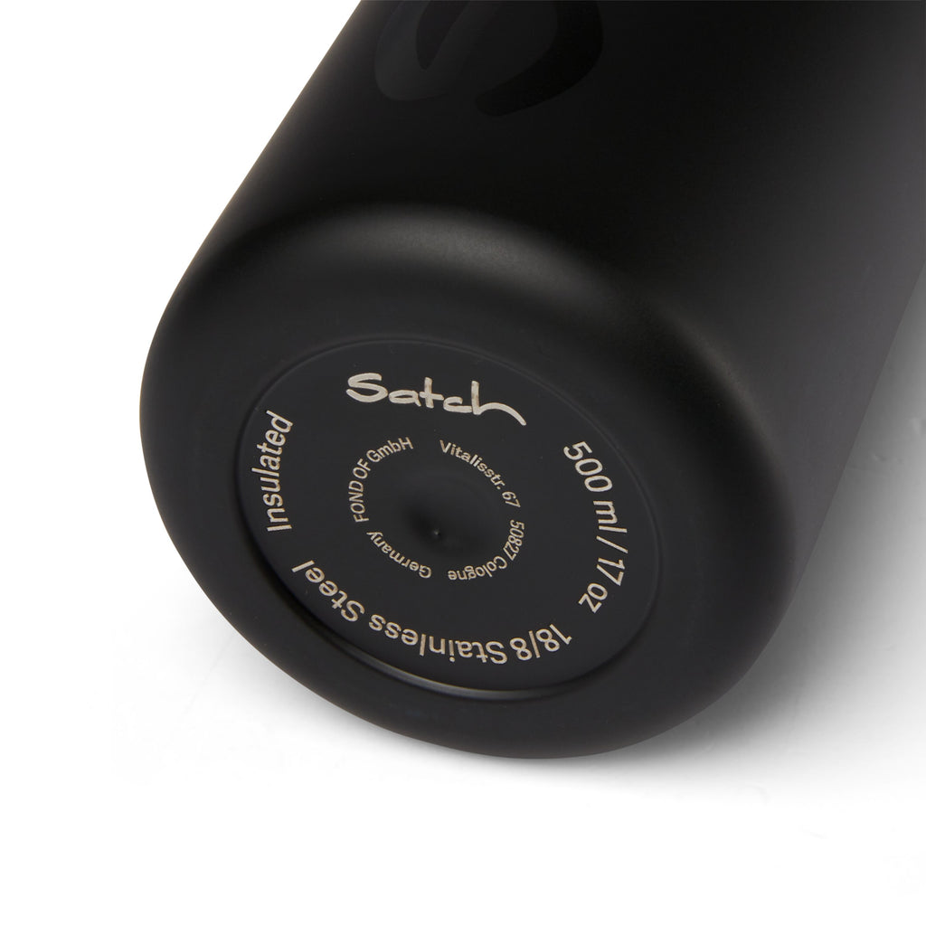 Satch Edelstahl Trinkflasche, Schwarz – Produktansicht 1