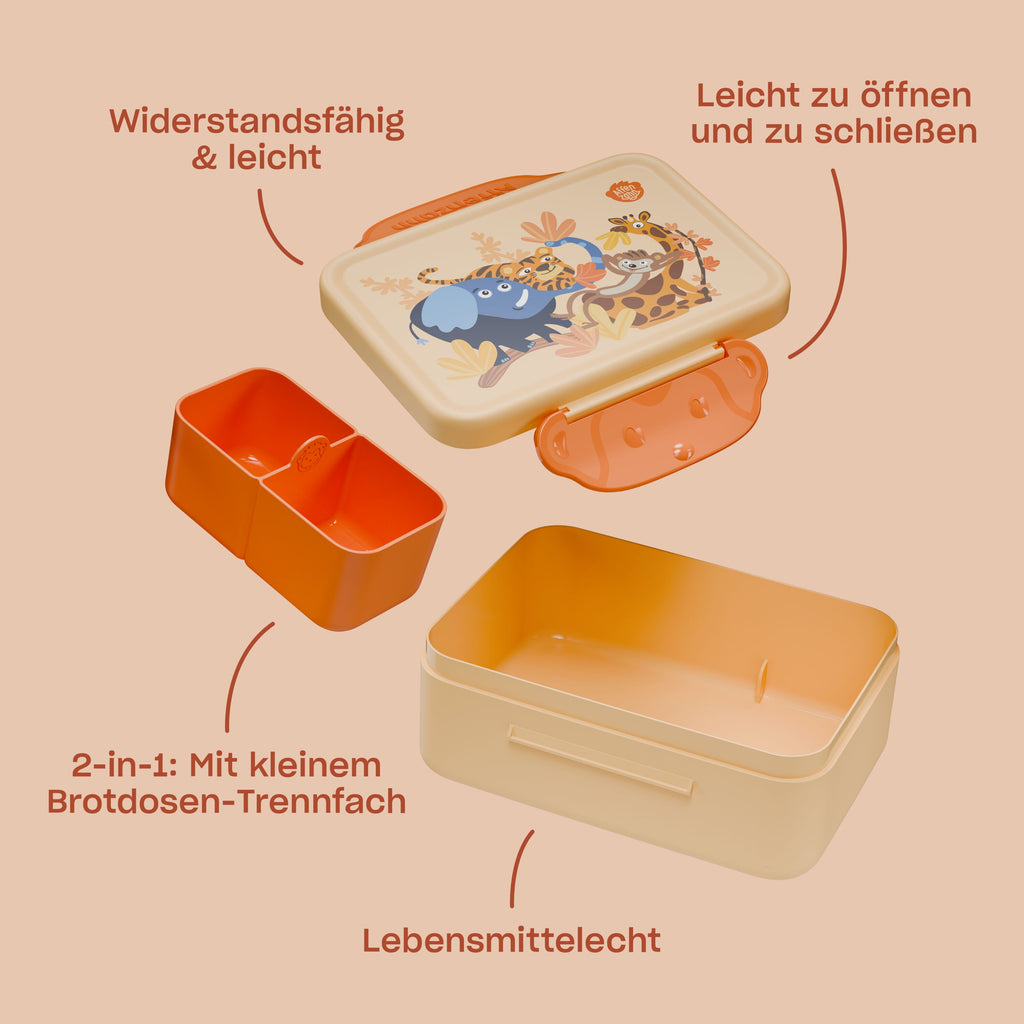 Affenzahn Kunststoff Brotdose, Wilde Wiese – Produktansicht 1