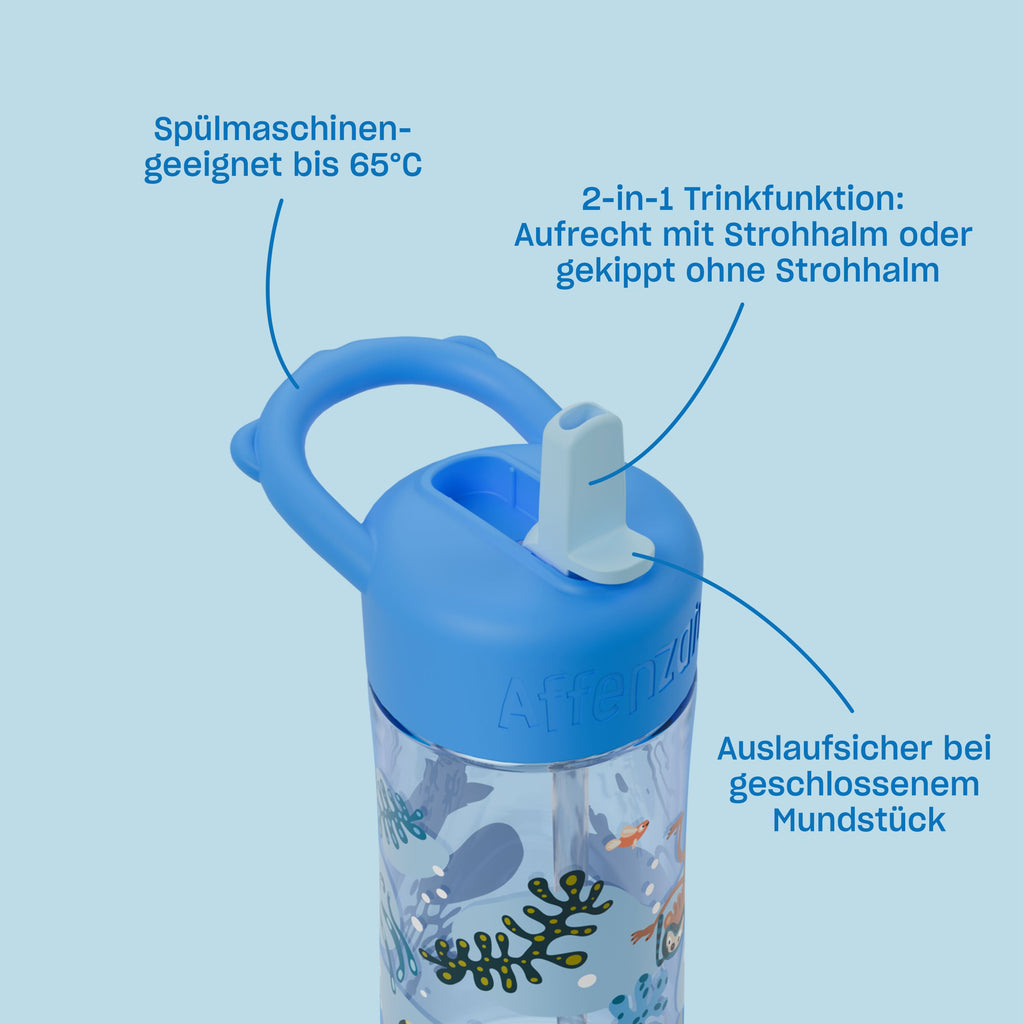 Affenzahn Kunststoff Trinkflasche, Wilde Wiese – Produktansicht 1