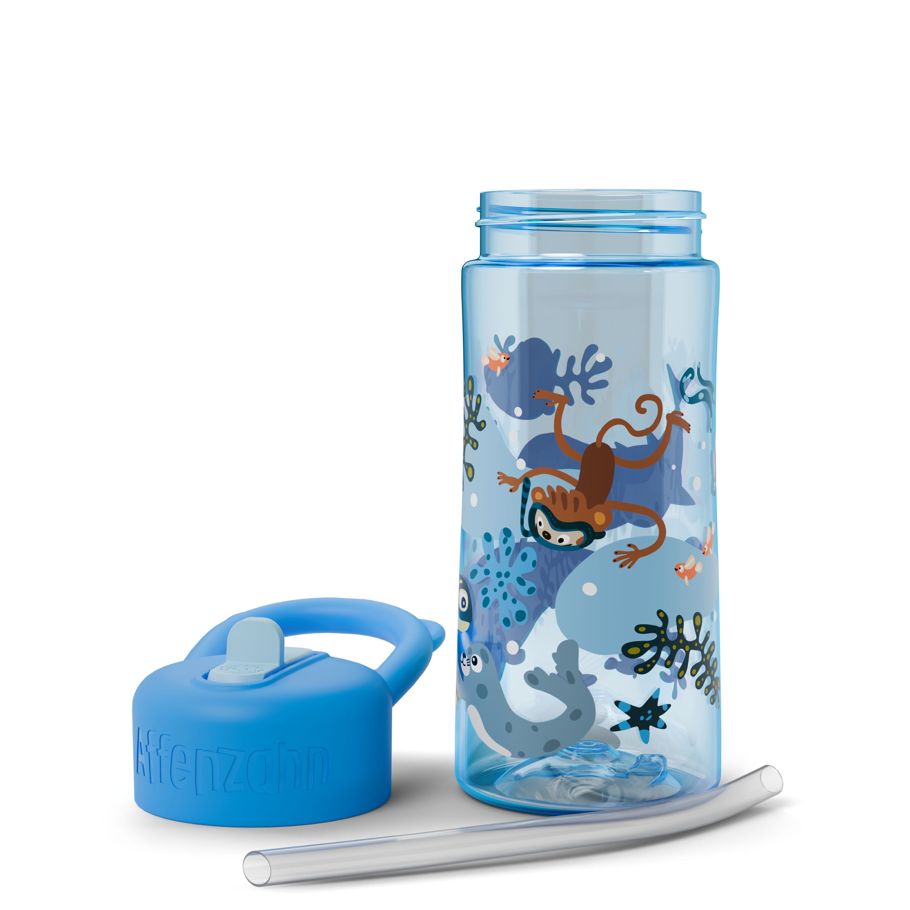 Affenzahn Kunststoff Trinkflasche, Unendliche Unterwasserwelt – Produktansicht 2