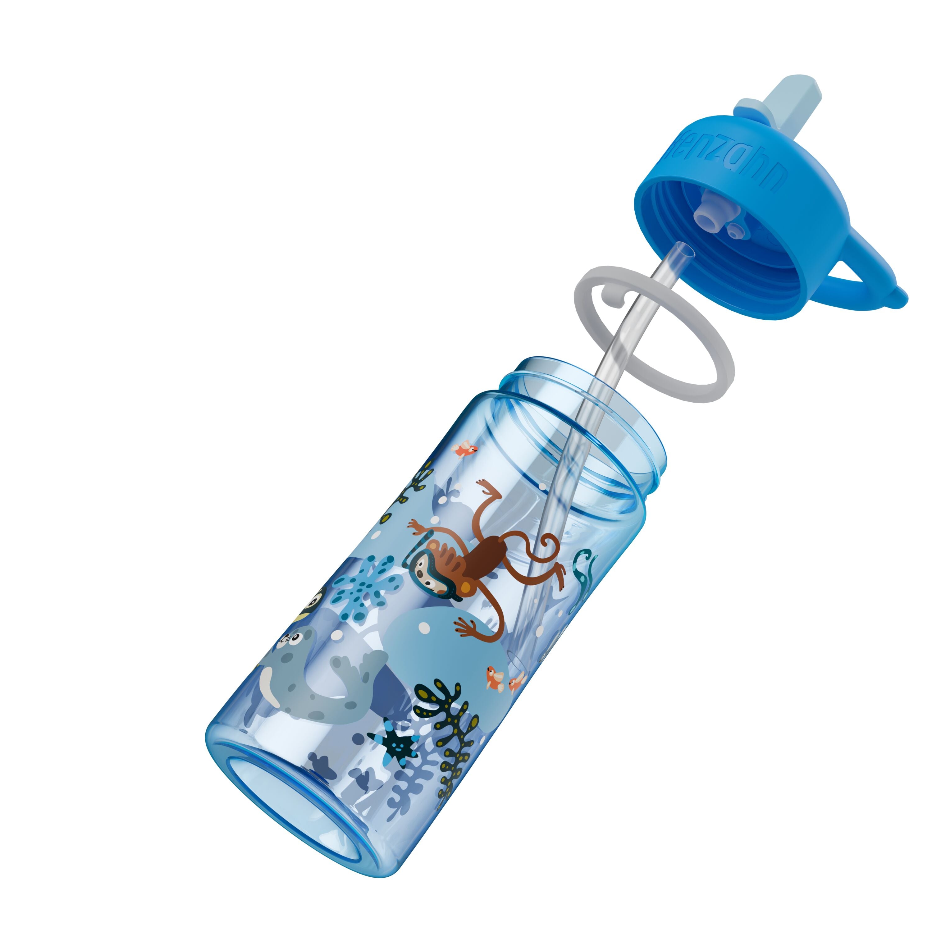 Affenzahn Kunststoff Trinkflasche, Unendliche Unterwasserwelt – Produktansicht 5
