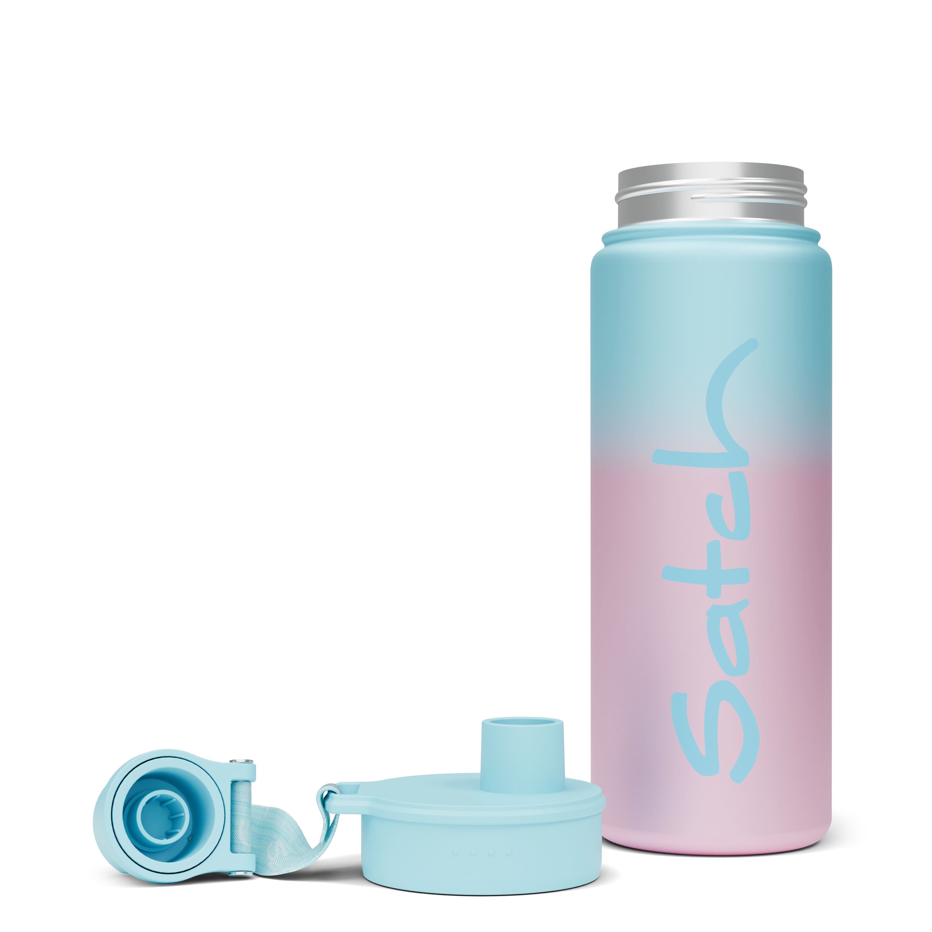 Satch Edelstahl Trinkflasche, Light Blue Graffiti – Produktansicht 6