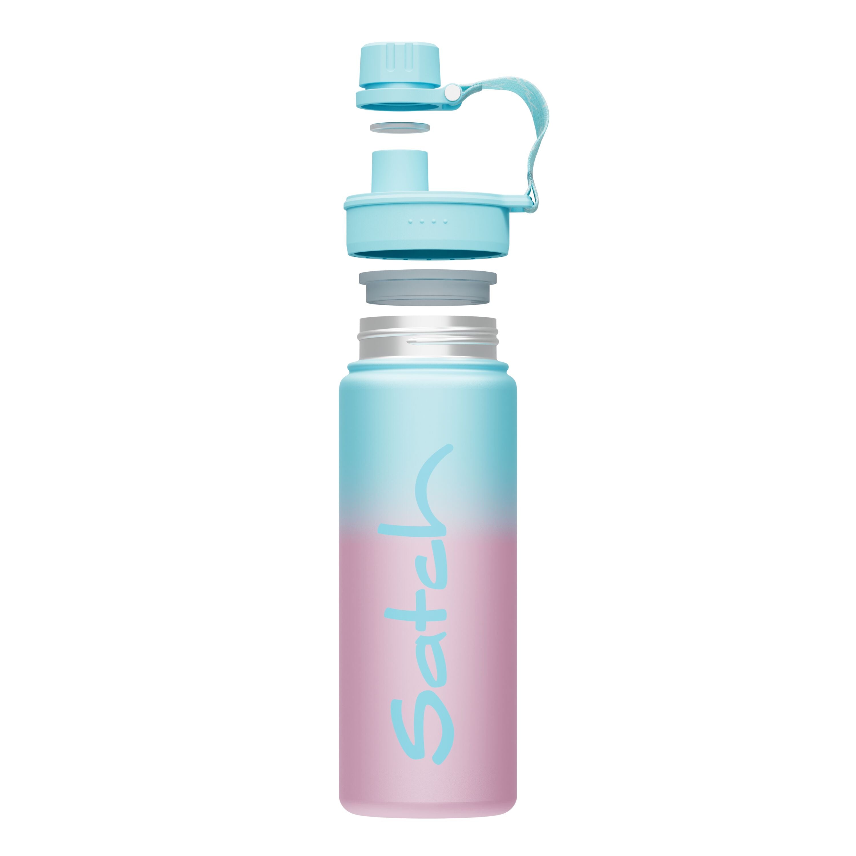 Satch Edelstahl Trinkflasche, Light Blue Graffiti – Produktansicht 7