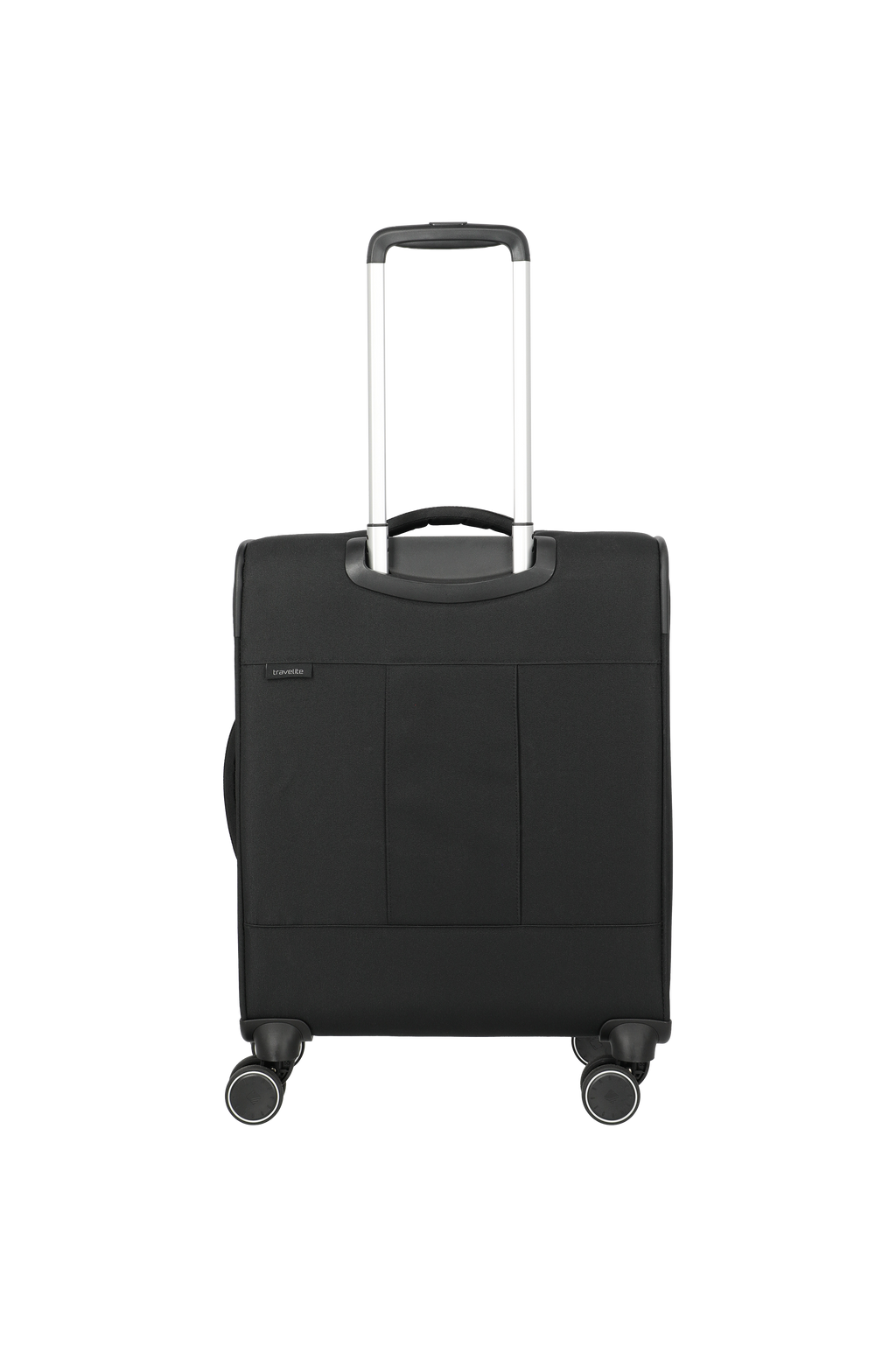 Travelite VOYAAGE 4w Trolley S, Schwarz – Rückansicht