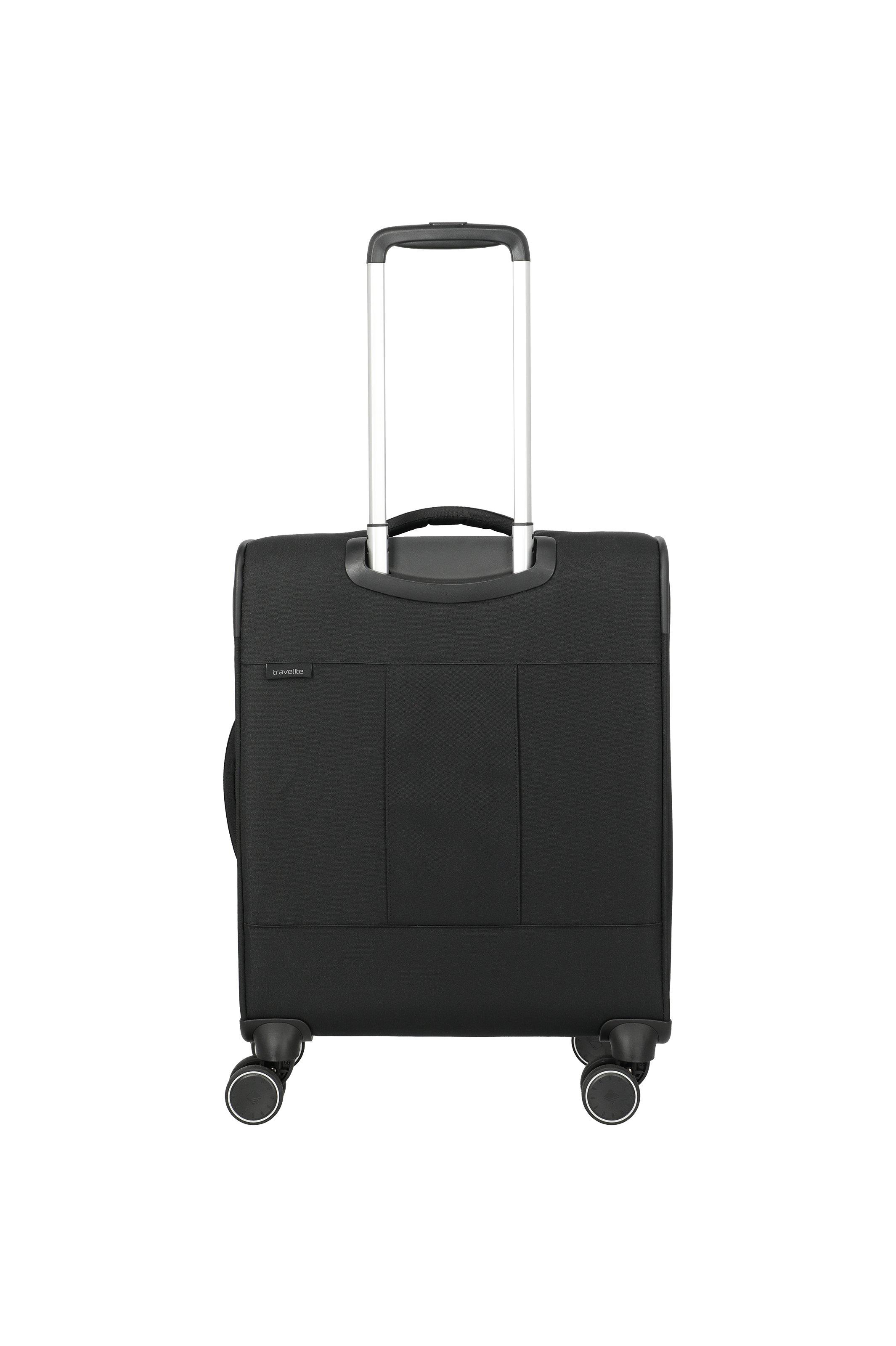 Travelite VOYAAGE 4w Trolley S, Schwarz – Rückansicht