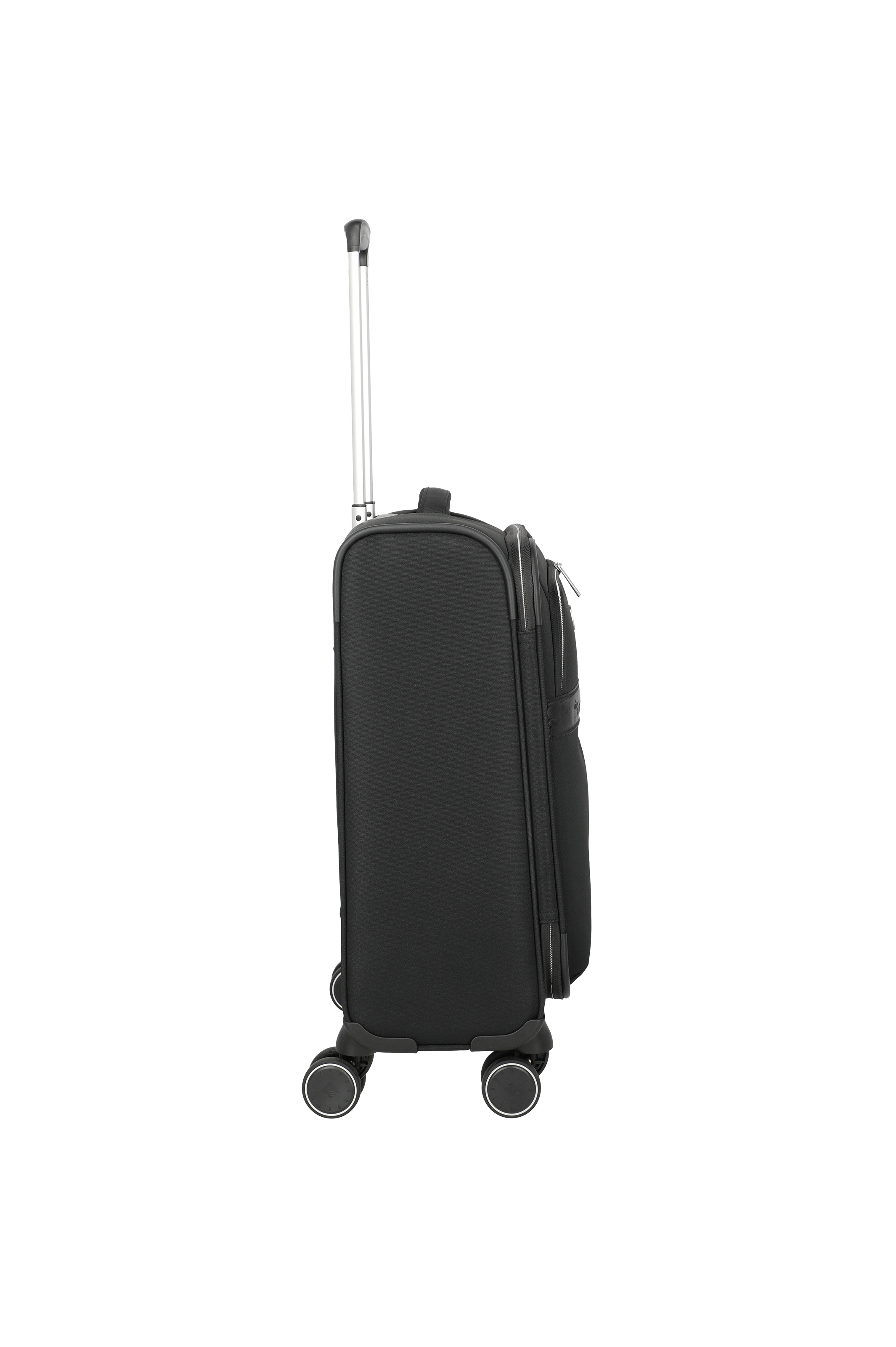 Travelite VOYAAGE 4w Trolley S, Schwarz – Seitenansicht