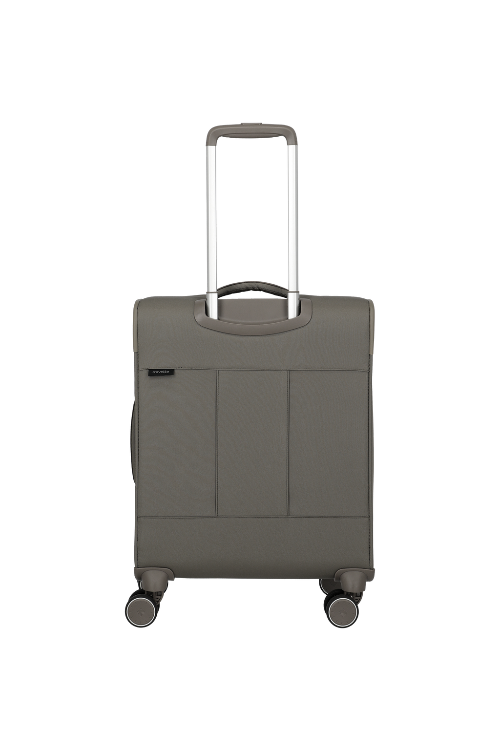 Travelite VOYAAGE 4w Trolley S, Taupe – Rückansicht