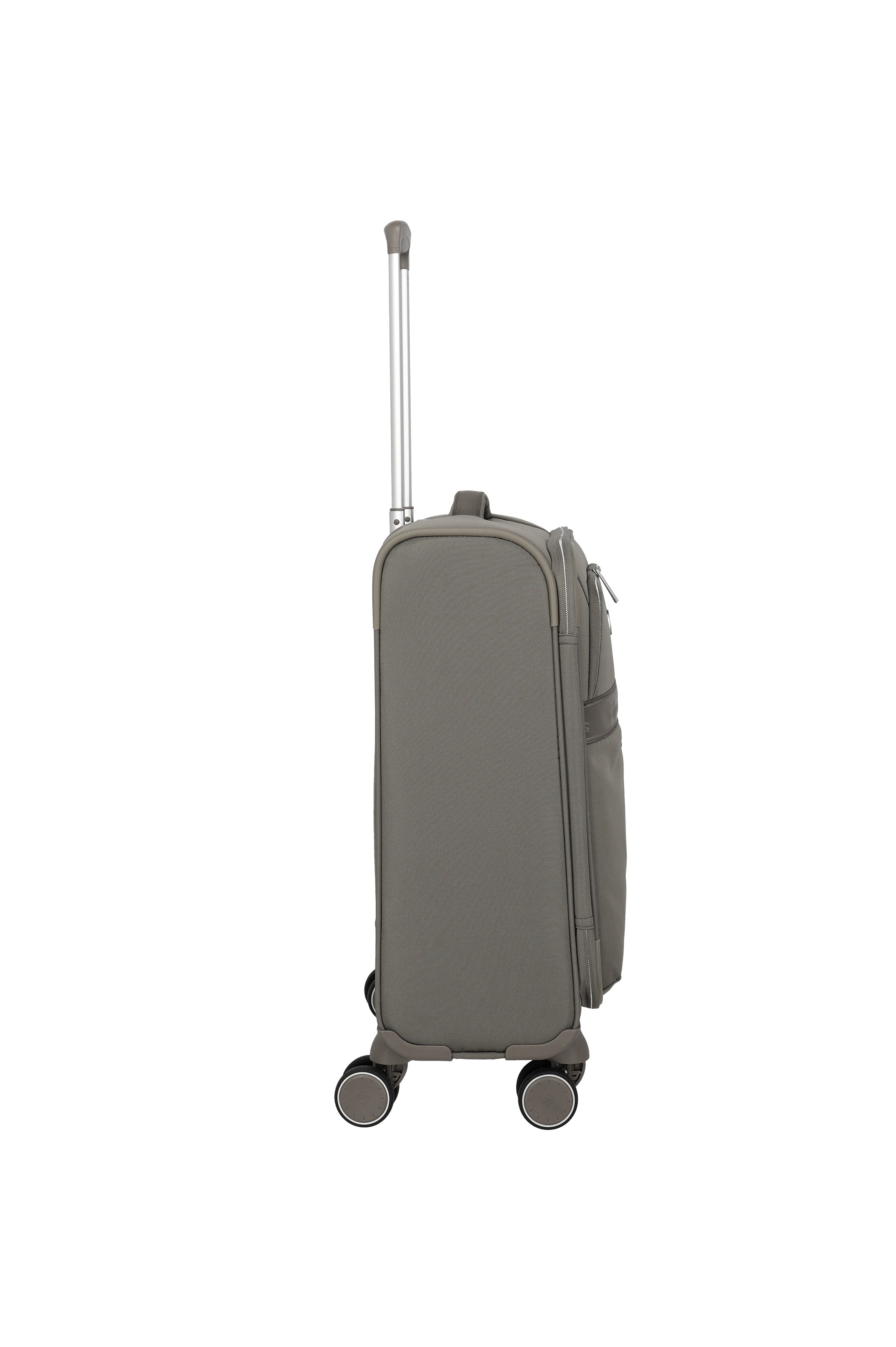 Travelite VOYAAGE 4w Trolley S, Taupe – Seitenansicht