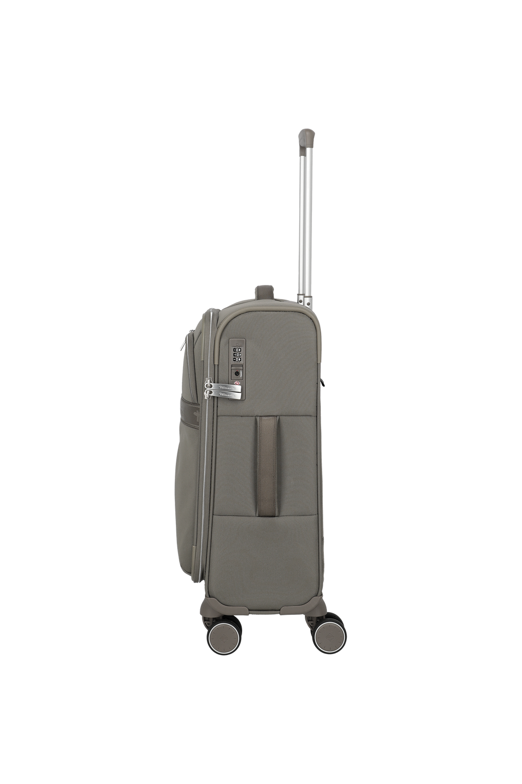 Travelite VOYAAGE 4w Trolley S, Taupe – Seitenansicht