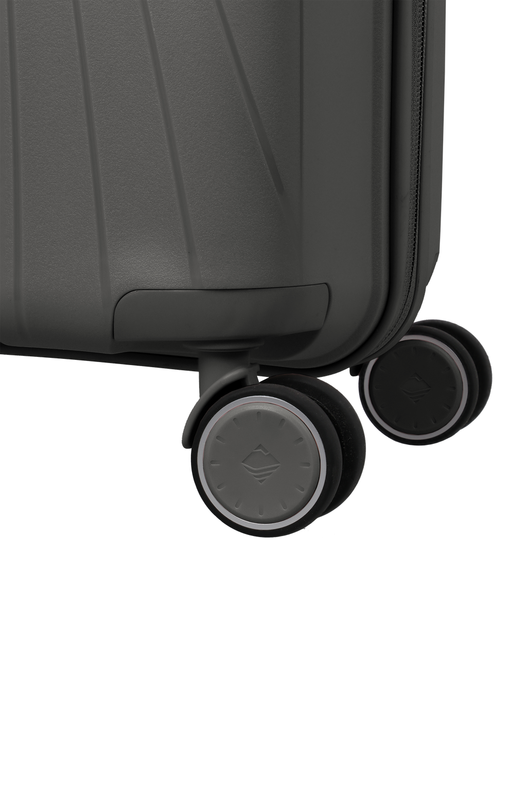 Travelite VOYAAGE 3-tlg. Koffer-Set S/M/L, Anthrazit – Detail der Doppelrollen