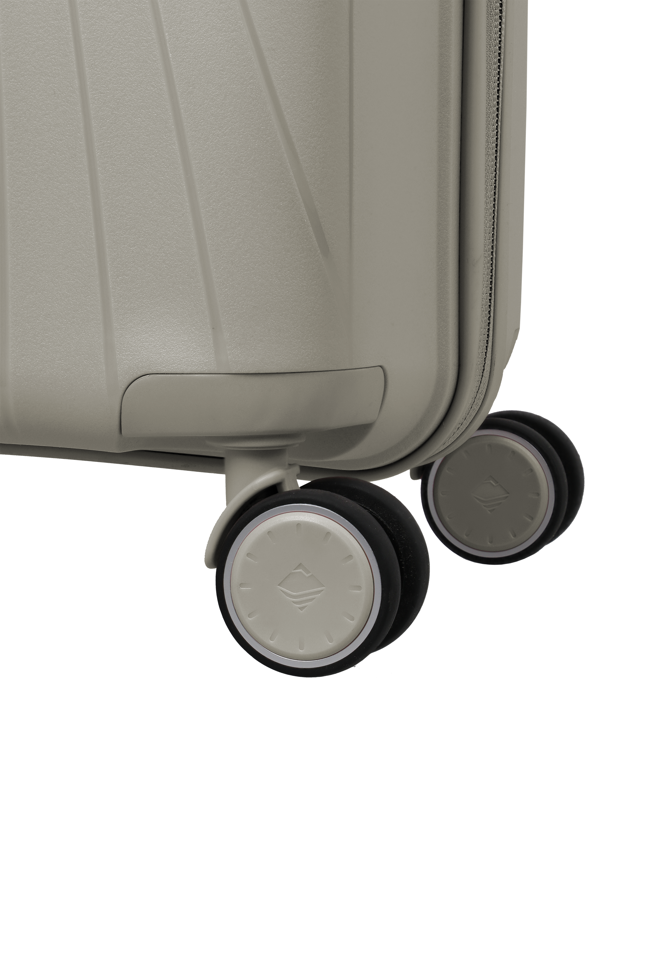 Travelite VOYAAGE 3-tlg. Koffer-Set S/M/L, Sand – Detail der Doppelrollen