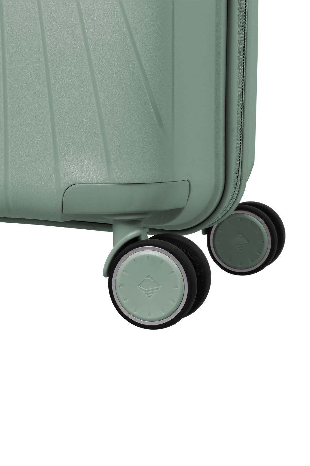 Travelite VOYAAGE 3-tlg. Koffer-Set S/M/L, Sage Green – Detail der Doppelrollen