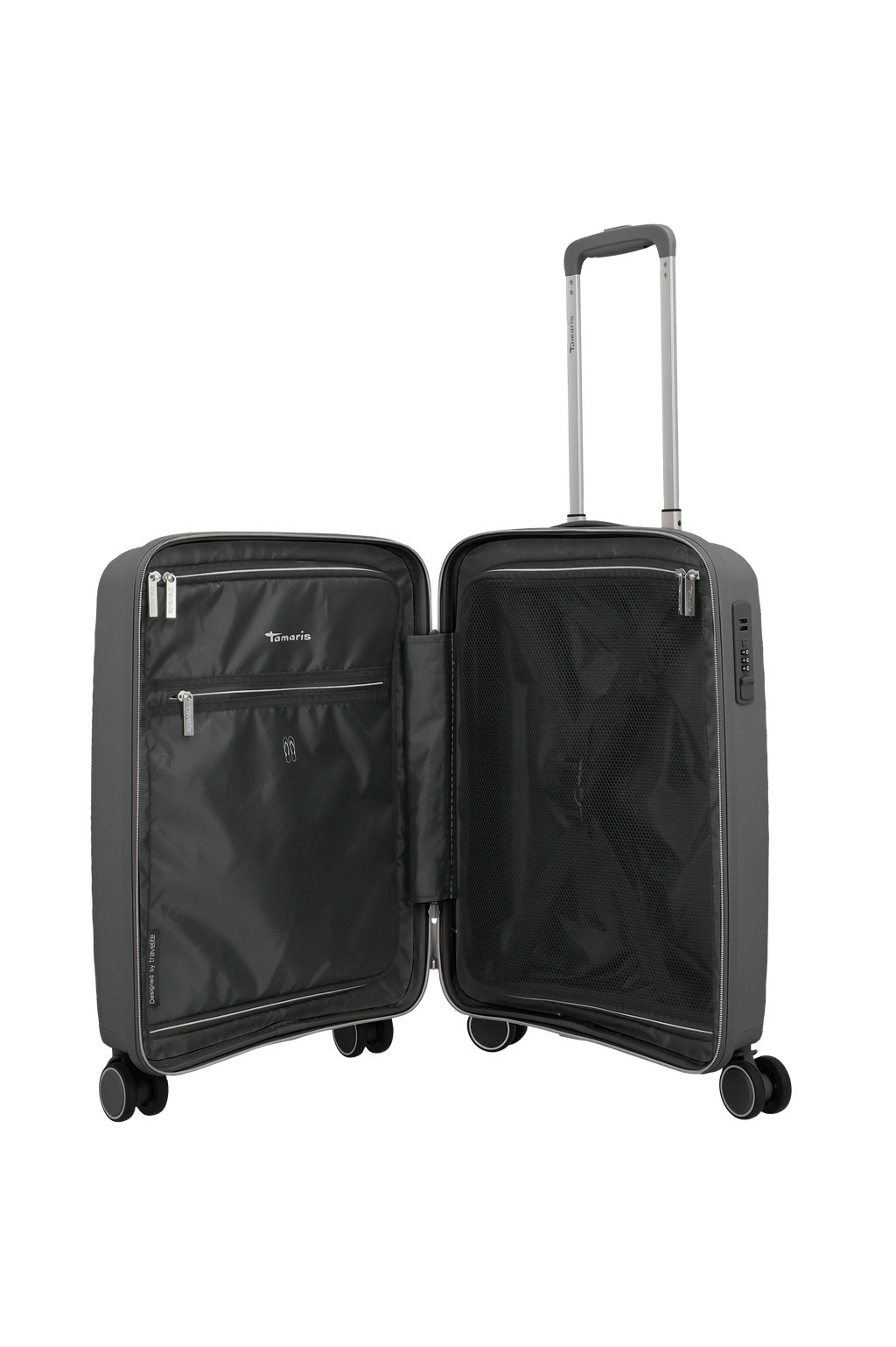 Travelite VOYAAGE 4w Trolley S, Anthrazit – Innenansicht Koffer S