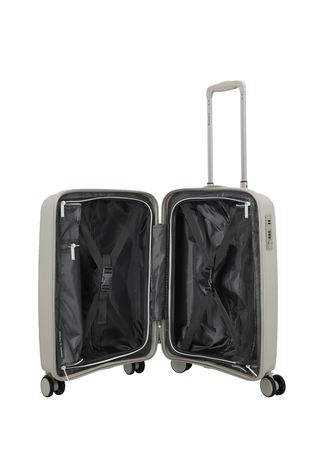 Travelite VOYAAGE 4w Trolley S, Sand – Innenansicht