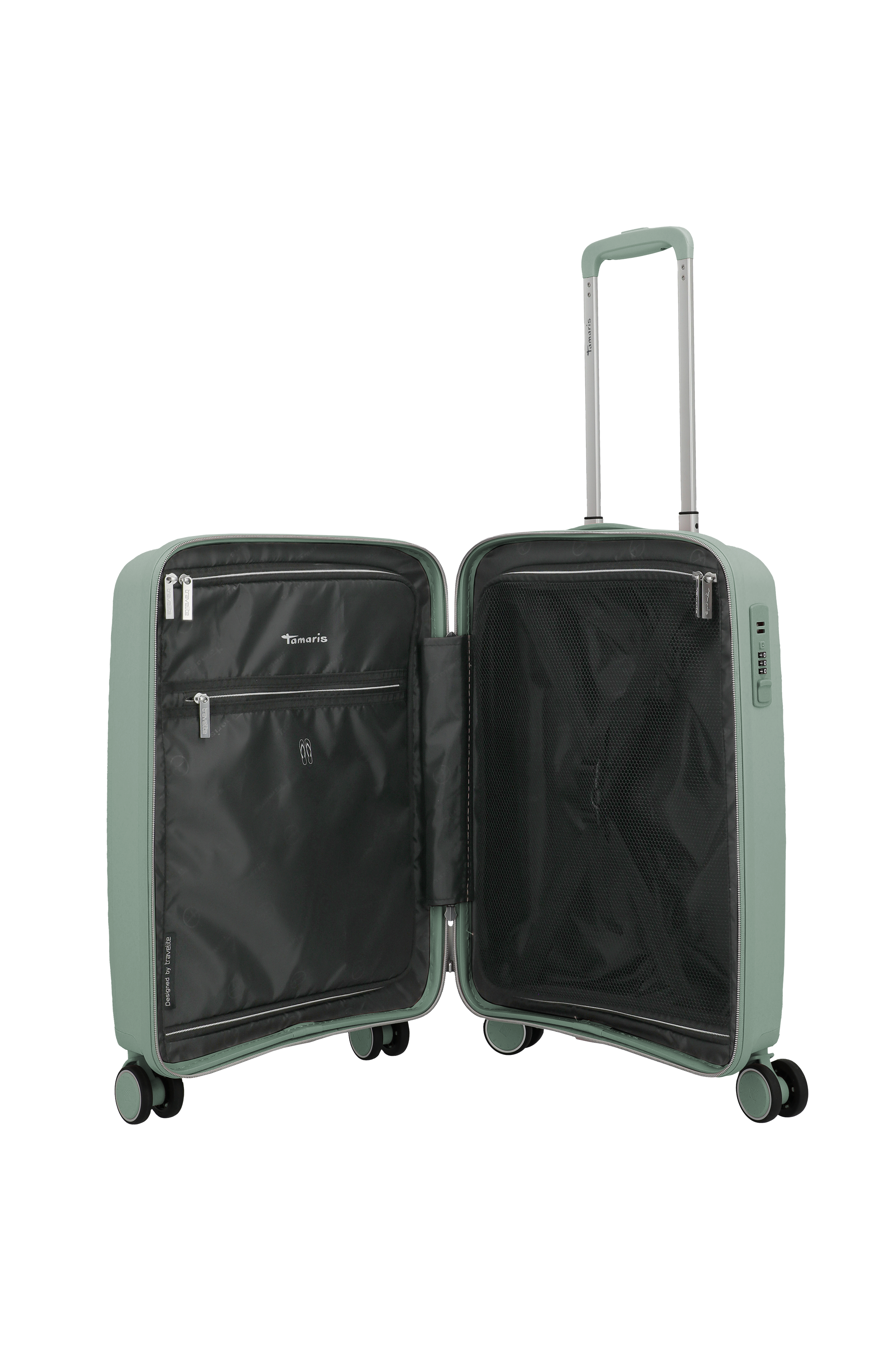 Travelite VOYAAGE 3-tlg. Koffer-Set S/M/L, Sage Green – Innenansicht Koffer S