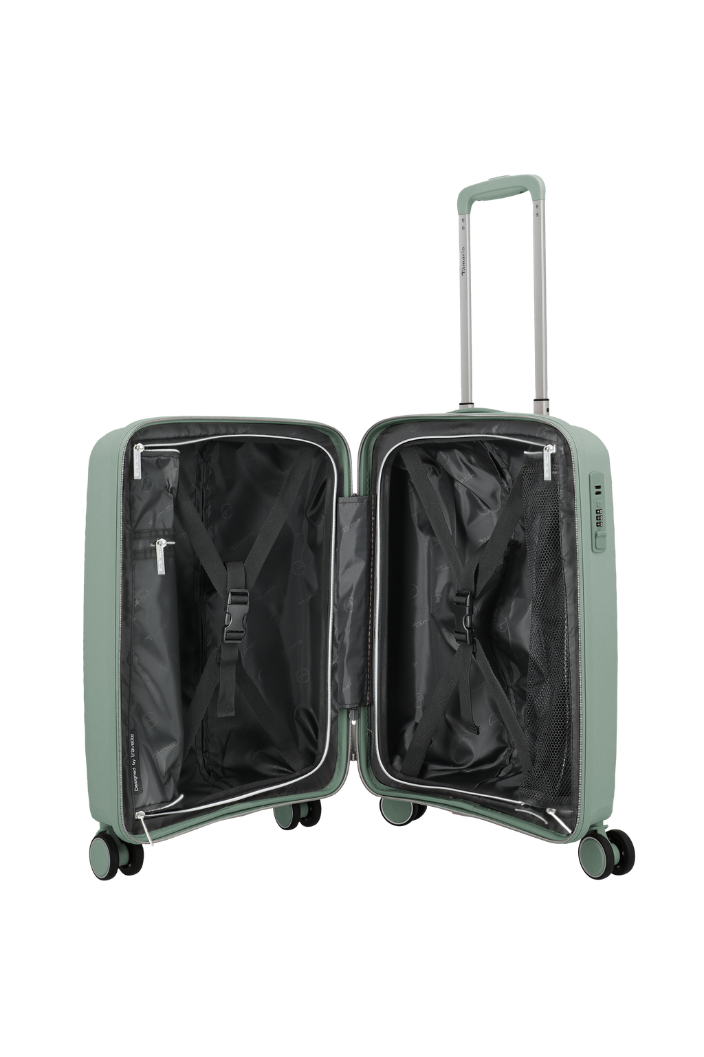 Travelite VOYAAGE 4w Trolley S, Sage Green – Innenansicht