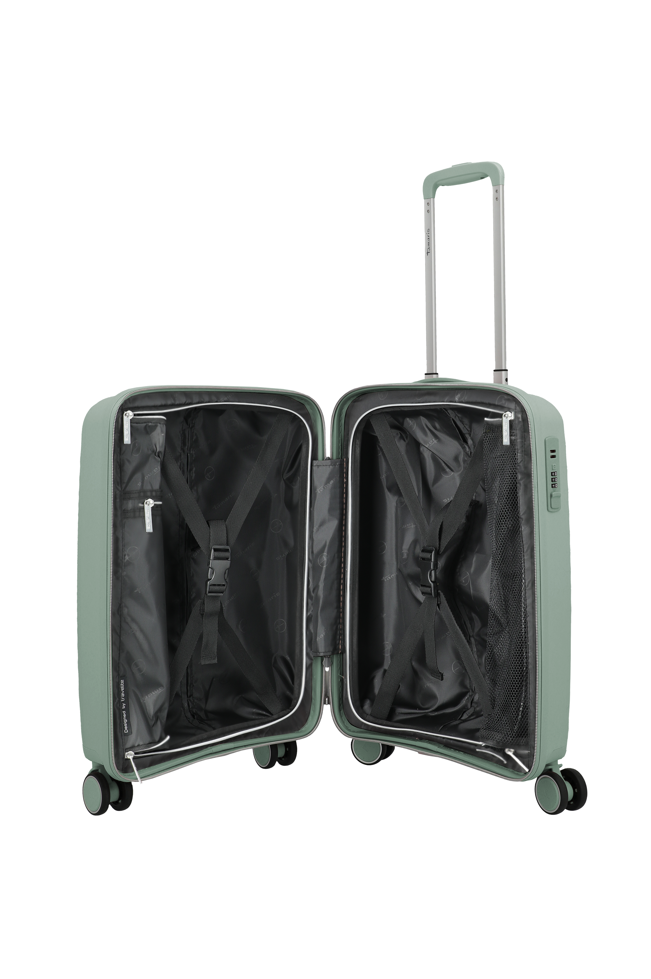 Travelite VOYAAGE 4w Trolley S, Sage Green – Innenansicht