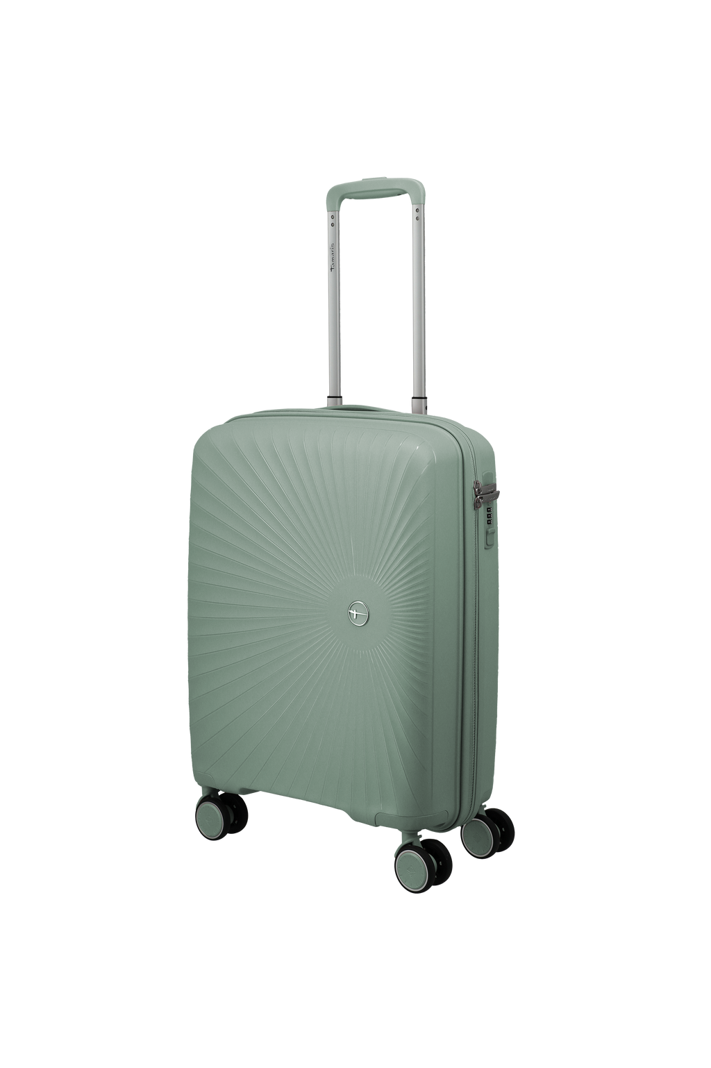 Travelite VOYAAGE 4w Trolley S, Sage Green – Schrägansicht