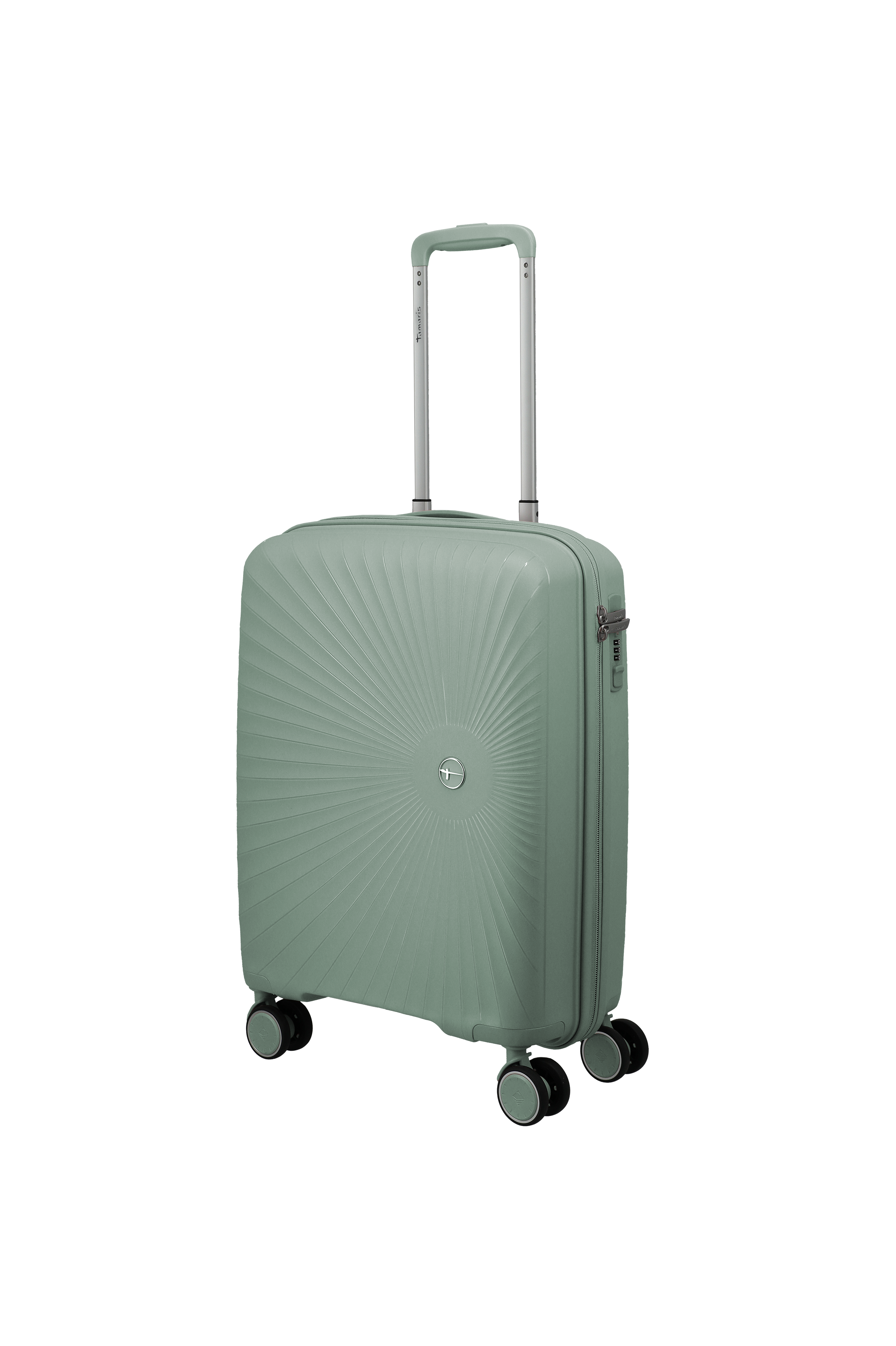 Travelite VOYAAGE 4w Trolley S, Sage Green – Schrägansicht