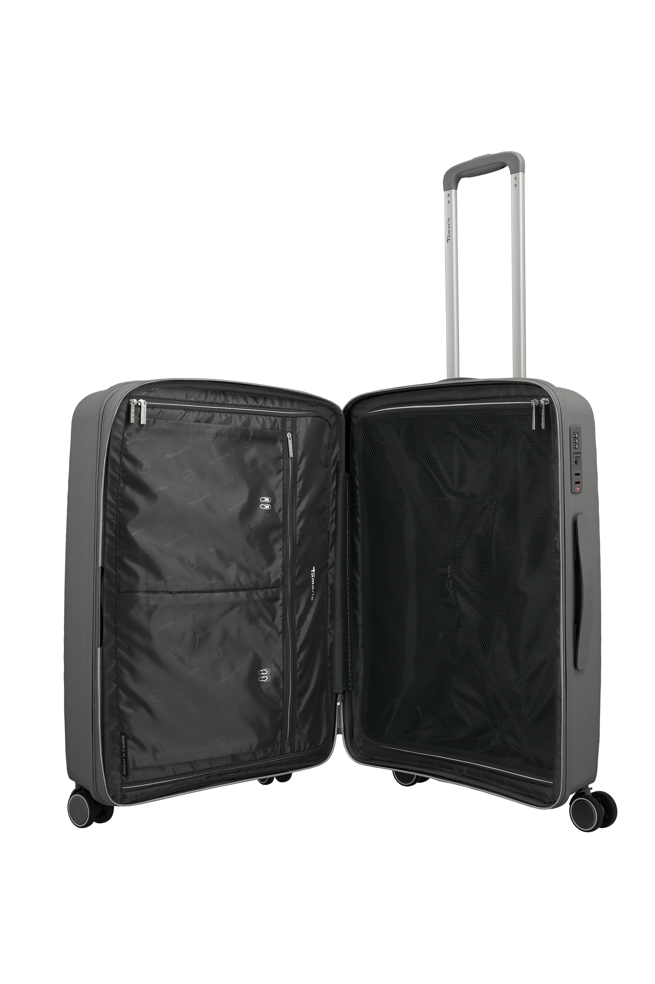 Travelite VOYAAGE 4w Trolley M erw., Anthrazit – Innenansicht Koffer M