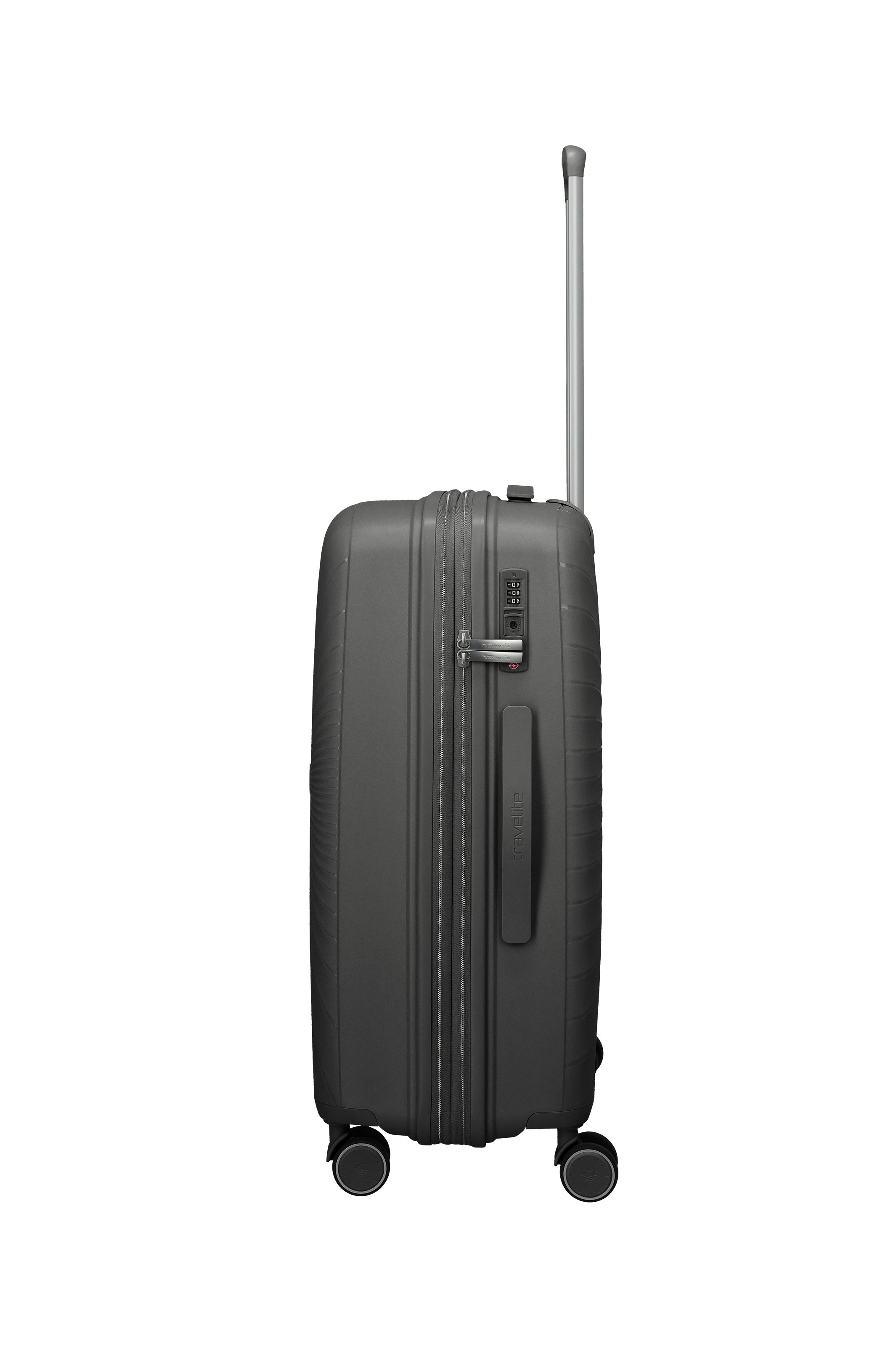 Travelite VOYAAGE 4w Trolley M erw., Anthrazit – Seitenansicht