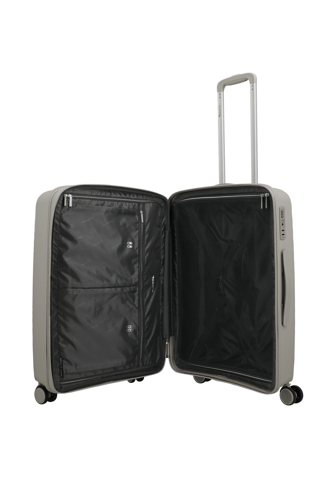 Travelite VOYAAGE 4w Trolley M erw., Sand – Innenansicht
