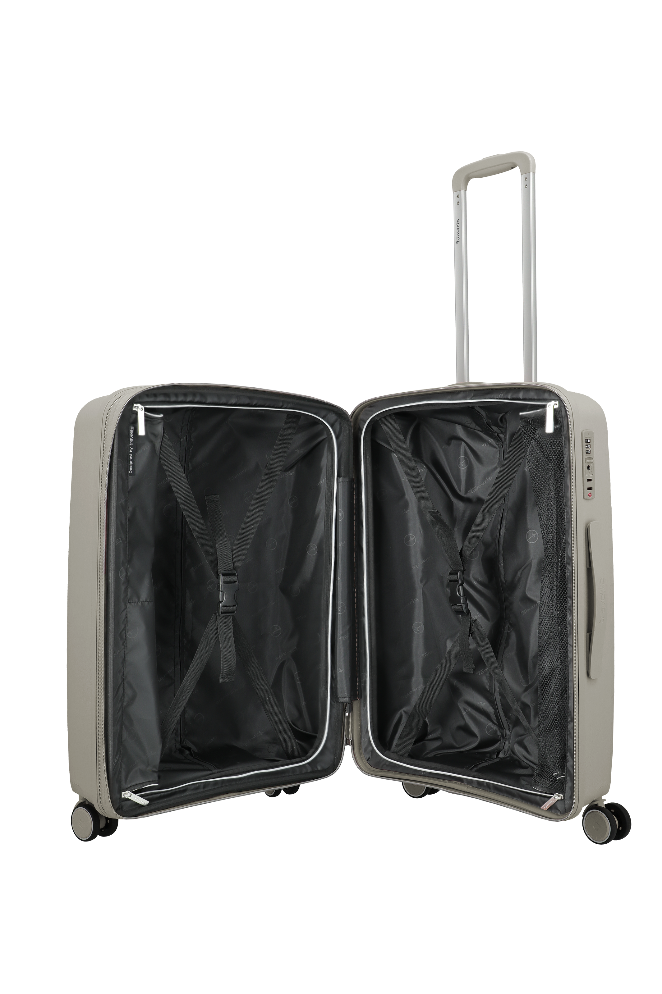 Travelite VOYAAGE 4w Trolley M erw., Sand – Innenansicht
