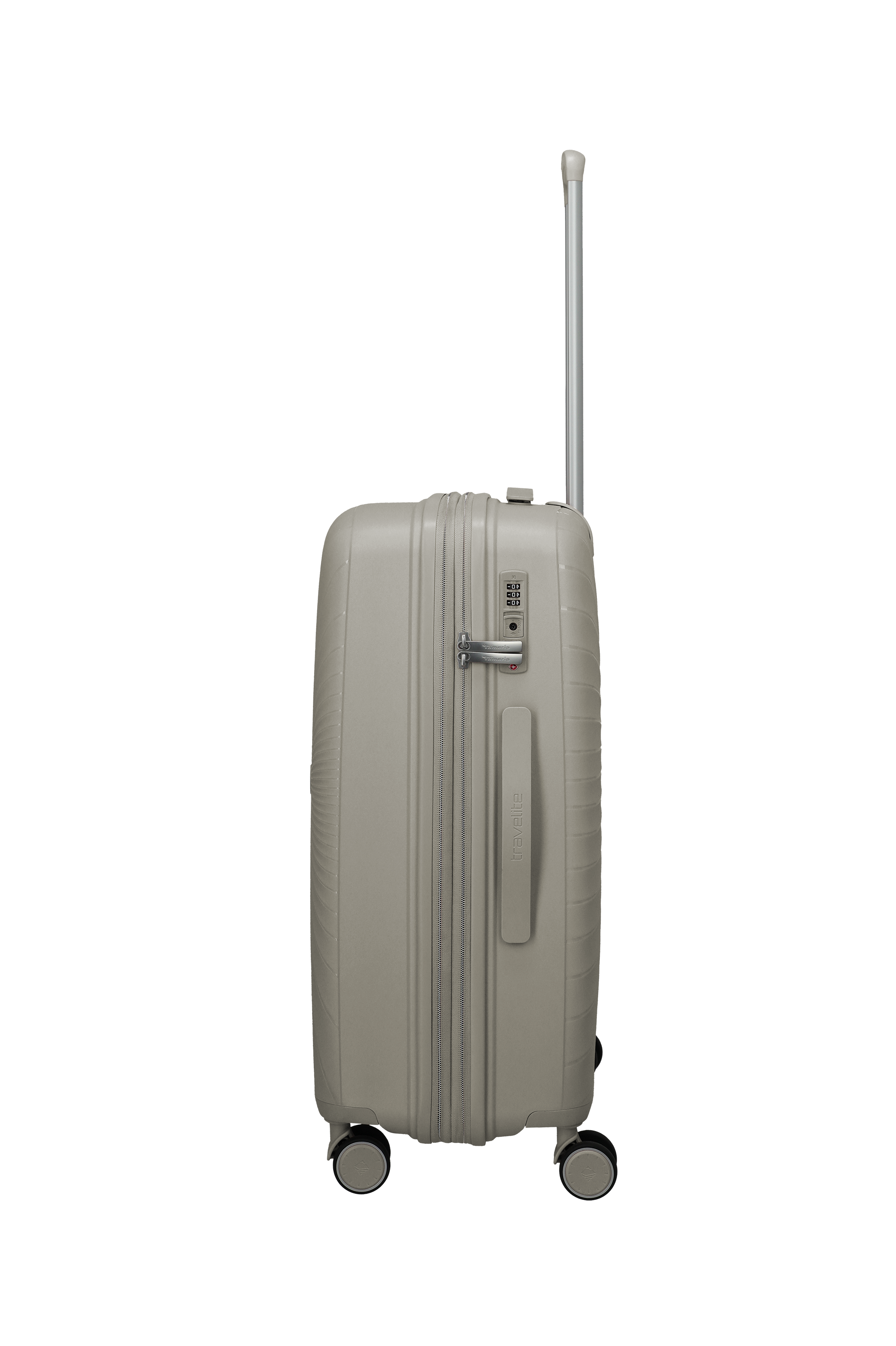 Travelite VOYAAGE 4w Trolley M erw., Sand – Seitenansicht