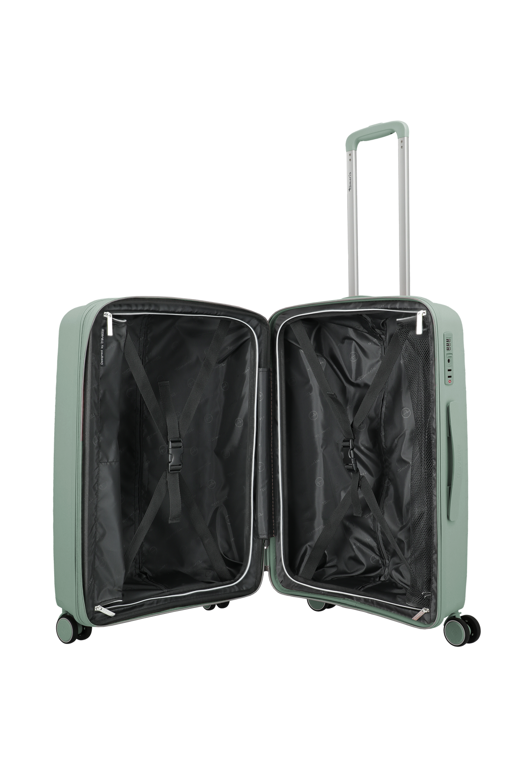 Travelite VOYAAGE 4w Trolley M erw., Sage Green – Innenansicht