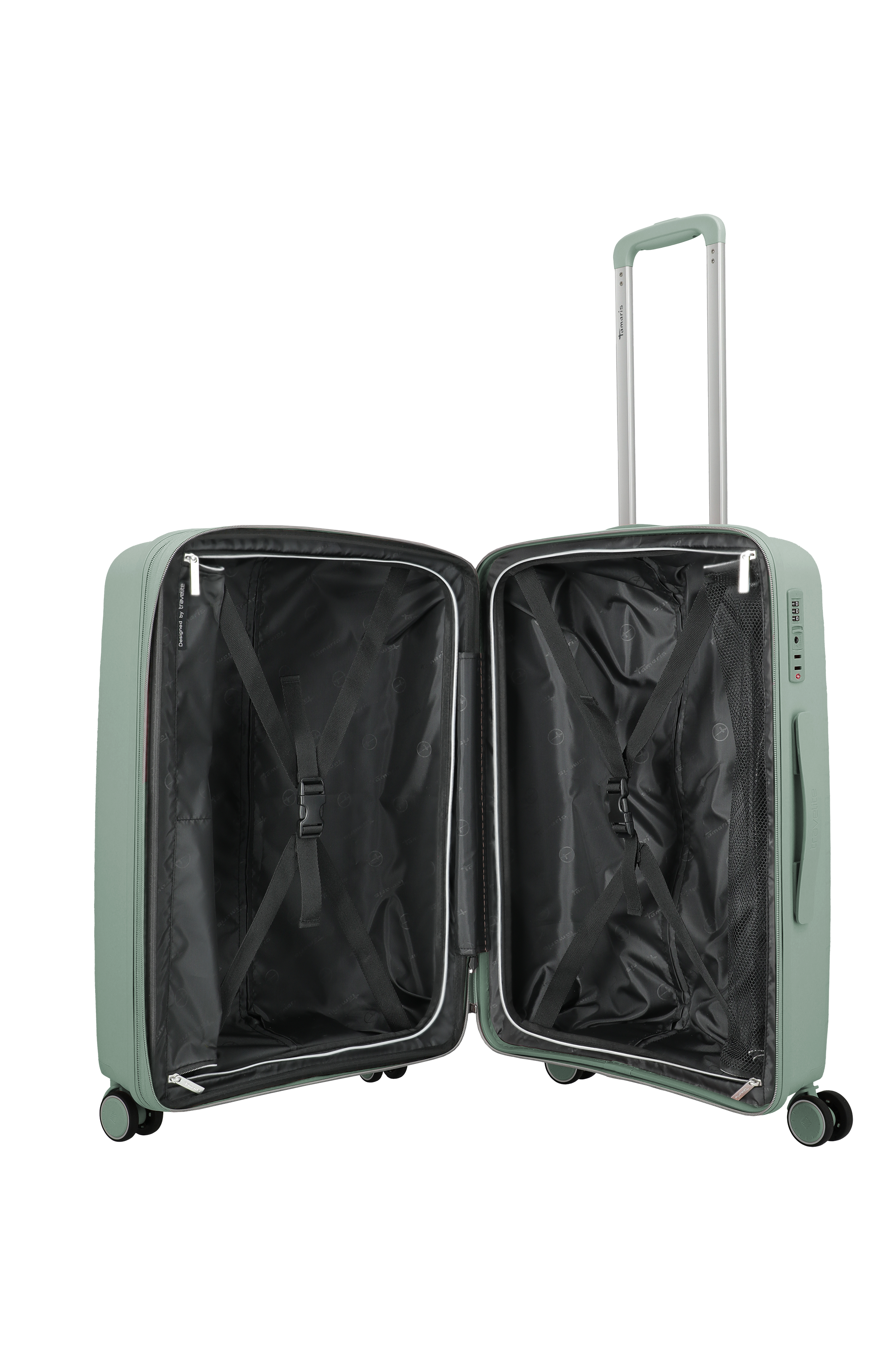 Travelite VOYAAGE 4w Trolley M erw., Sage Green – Innenansicht
