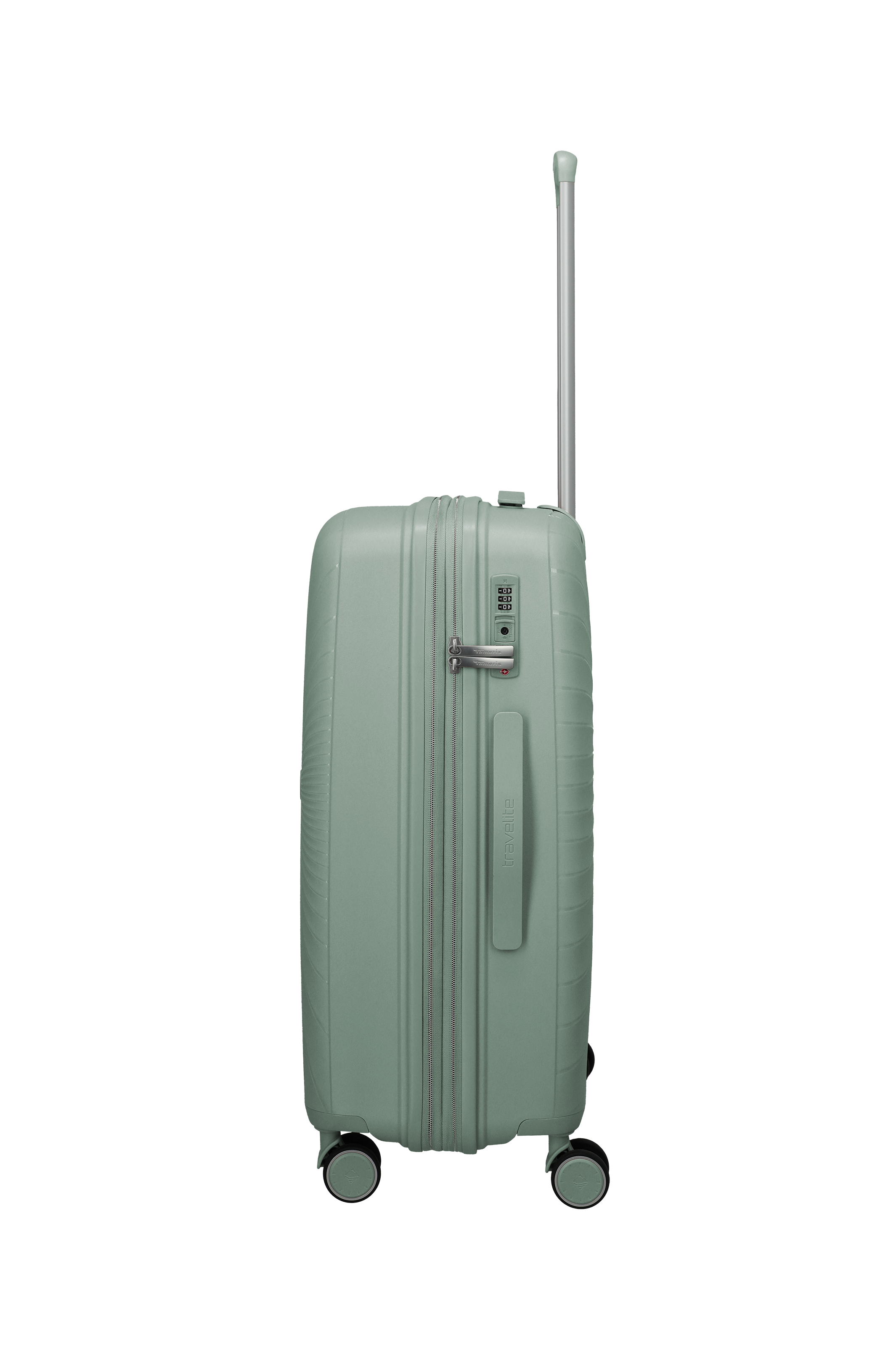 Travelite VOYAAGE 4w Trolley M erw., Sage Green – Seitenansicht