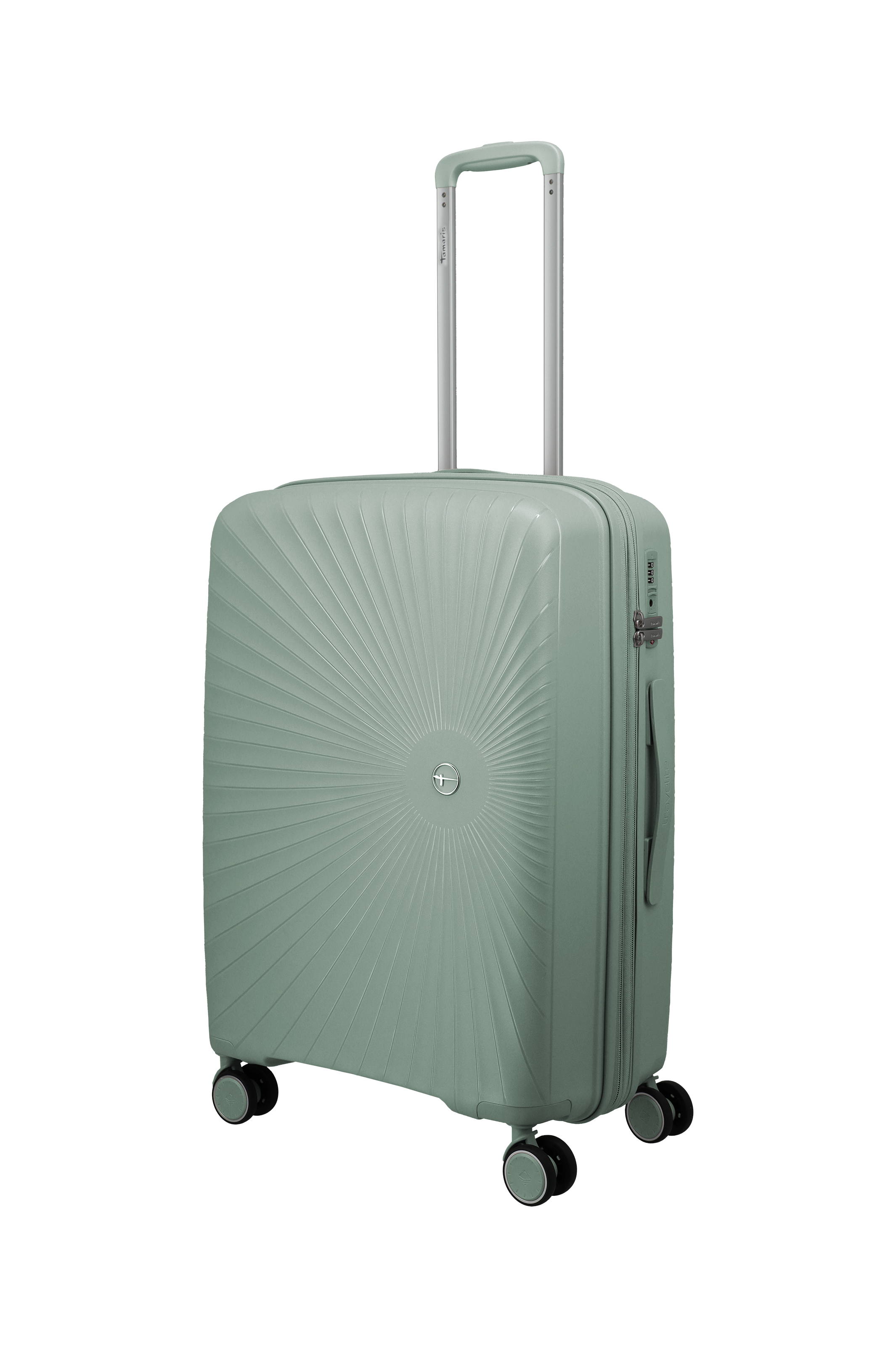 Travelite VOYAAGE 4w Trolley M erw., Sage Green – Schrägansicht